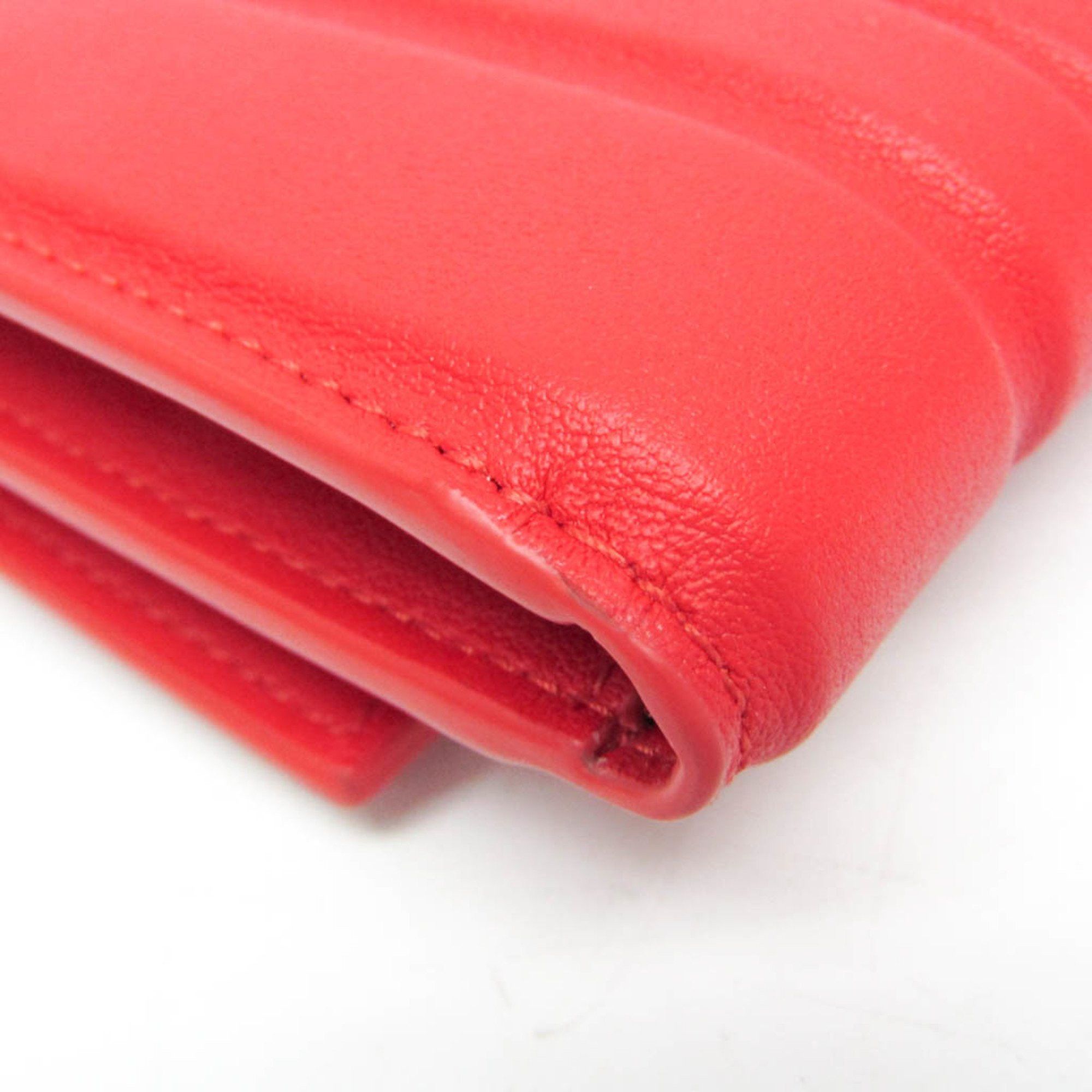 Salvatore Ferragamo Salvatore Ferragamo Gancini IY 22 0445 Women's Leather Wallet (tri-fold) Red Color Size ONE SIZE - 7 Thumbnail
