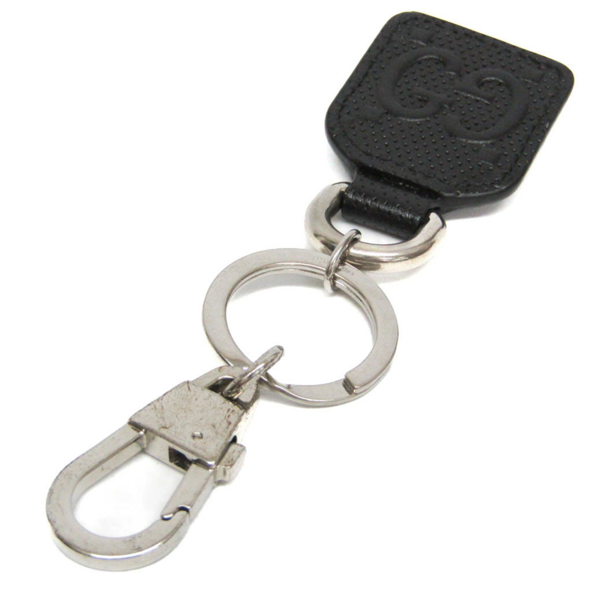 Gucci Gucci GG Embossed Key Ring Keyring (Black) Size ONE SIZE - 3 Thumbnail