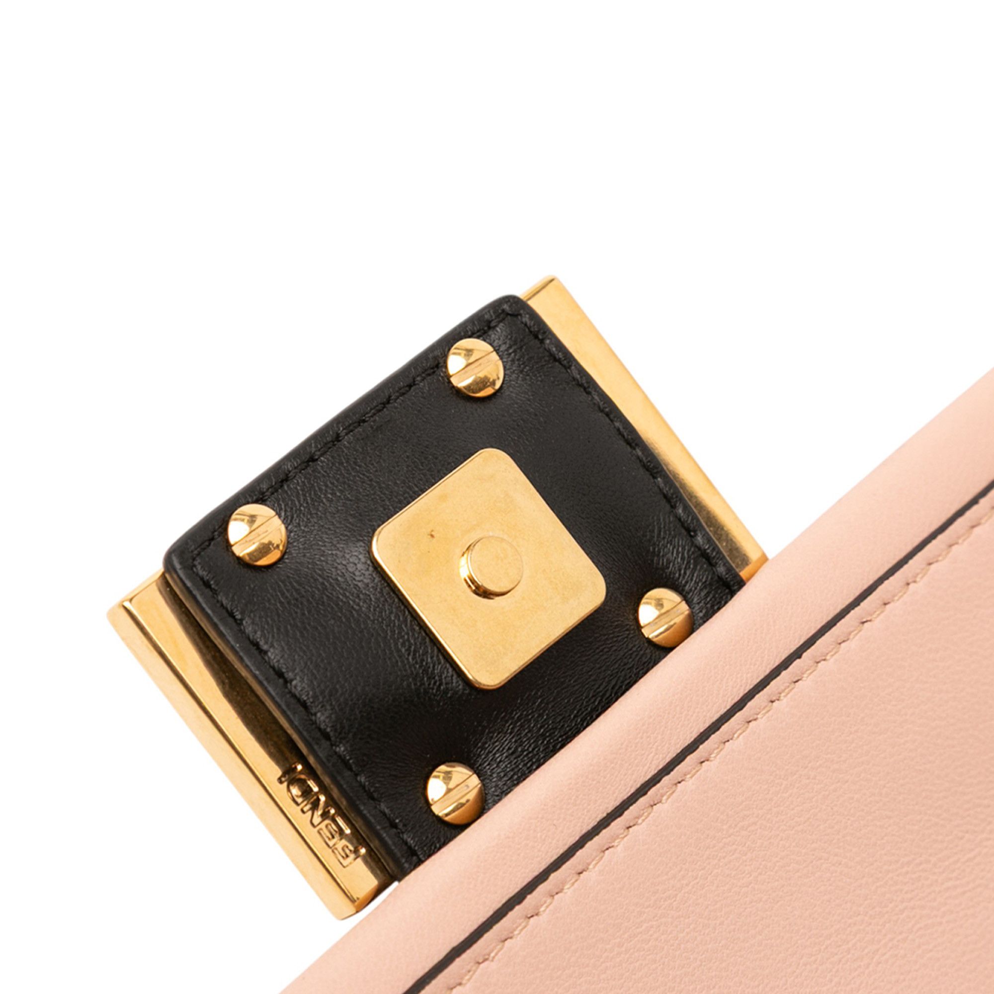 Fendi Fendi Mini Bicolor Nappa Apolo Chain Baguette Shoulder Bag Size ONE SIZE - 9 Thumbnail