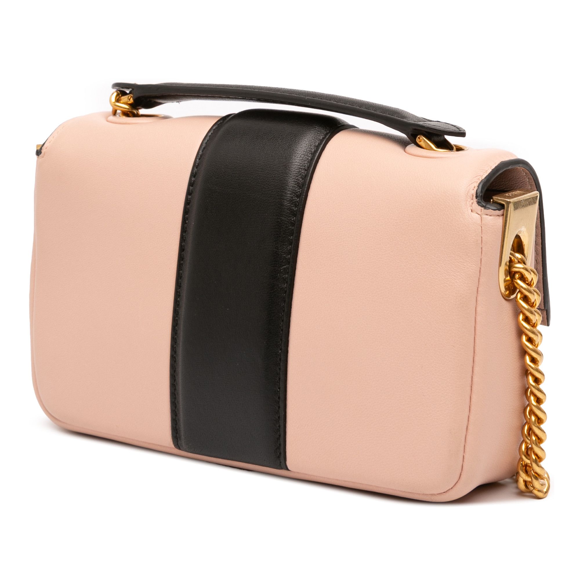 Fendi Fendi Mini Bicolor Nappa Apolo Chain Baguette Shoulder Bag Size ONE SIZE - 2 Thumbnail