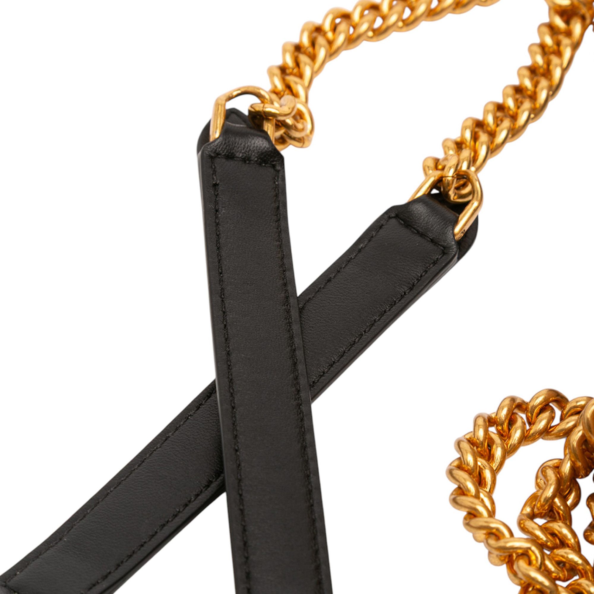Fendi Fendi Mini Bicolor Nappa Apolo Chain Baguette Shoulder Bag Size ONE SIZE - 10 Thumbnail