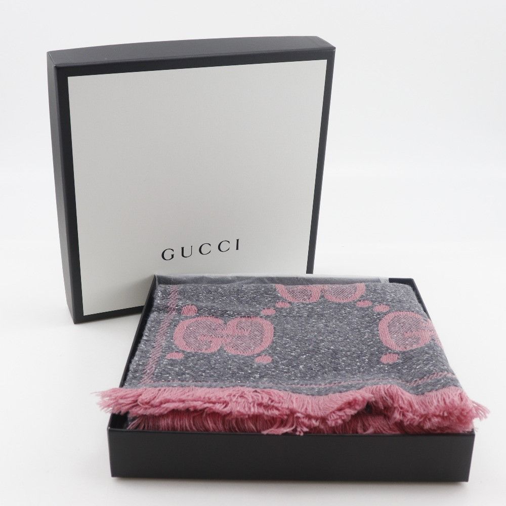Gucci Gucci Gucci GG Jacquard Wool Nylon Scarf Others Scarf 598993 DUTY FREE for USA Size ONE SIZE - 10 Thumbnail