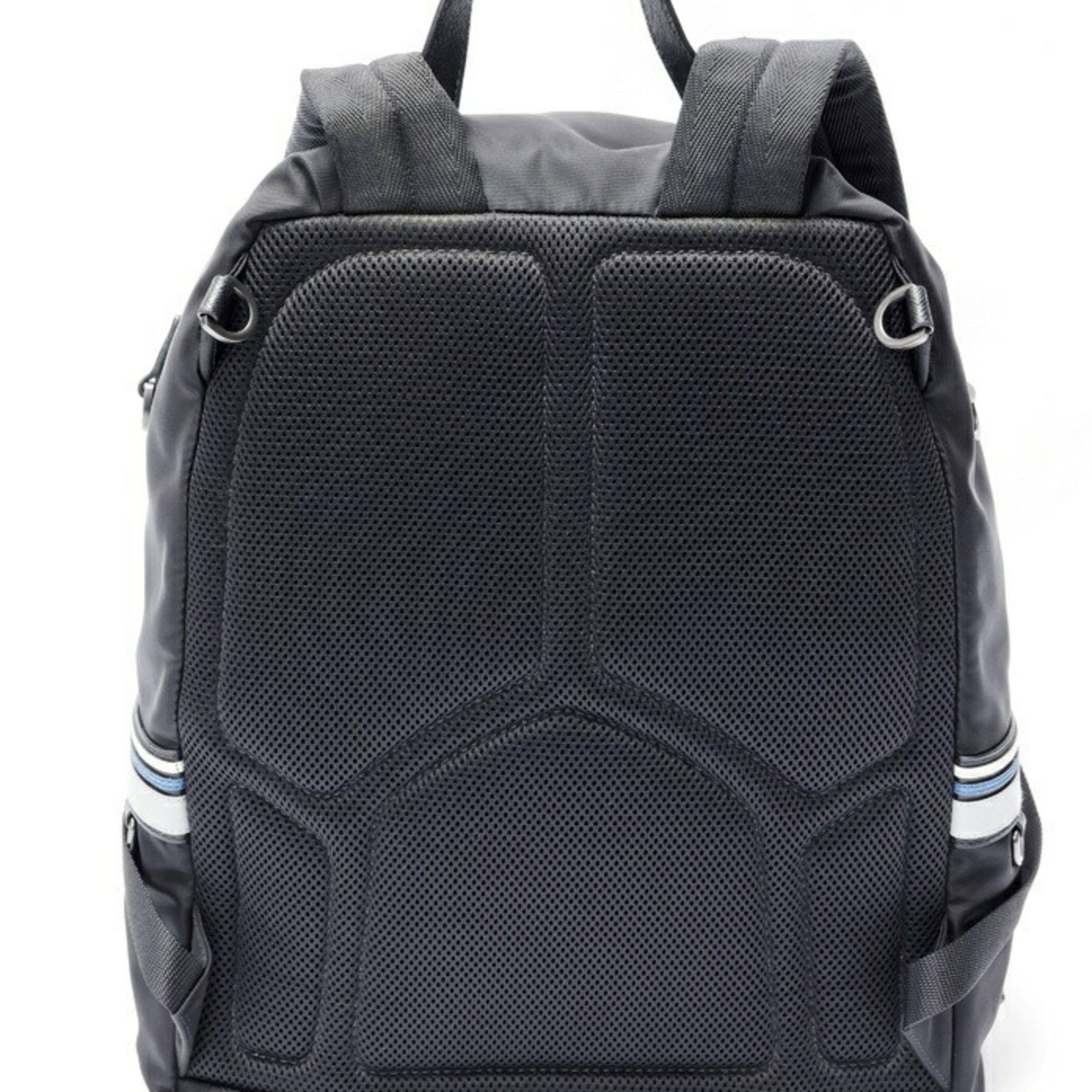 Prada PRADA Backpack Rucksack 2VZ066 Quilted Nylon Saffiano Leather Black S-158960 Size ONE SIZE - 3 Thumbnail