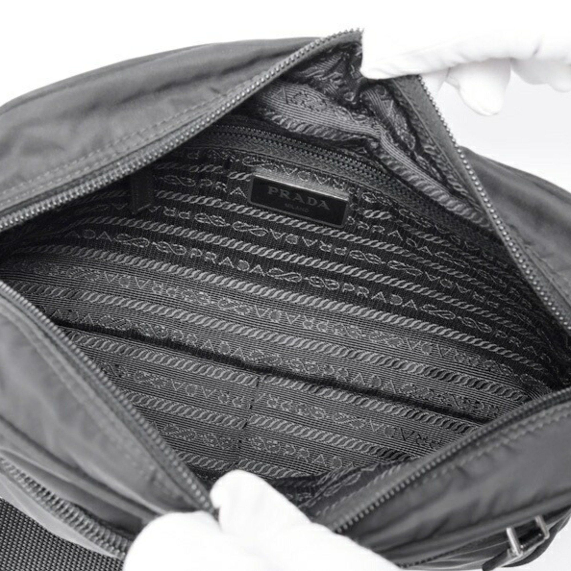 Prada PRADA Shoulder Bag Camera 1BC167 Nylon Black K-158934 Size ONE SIZE - 7 Thumbnail