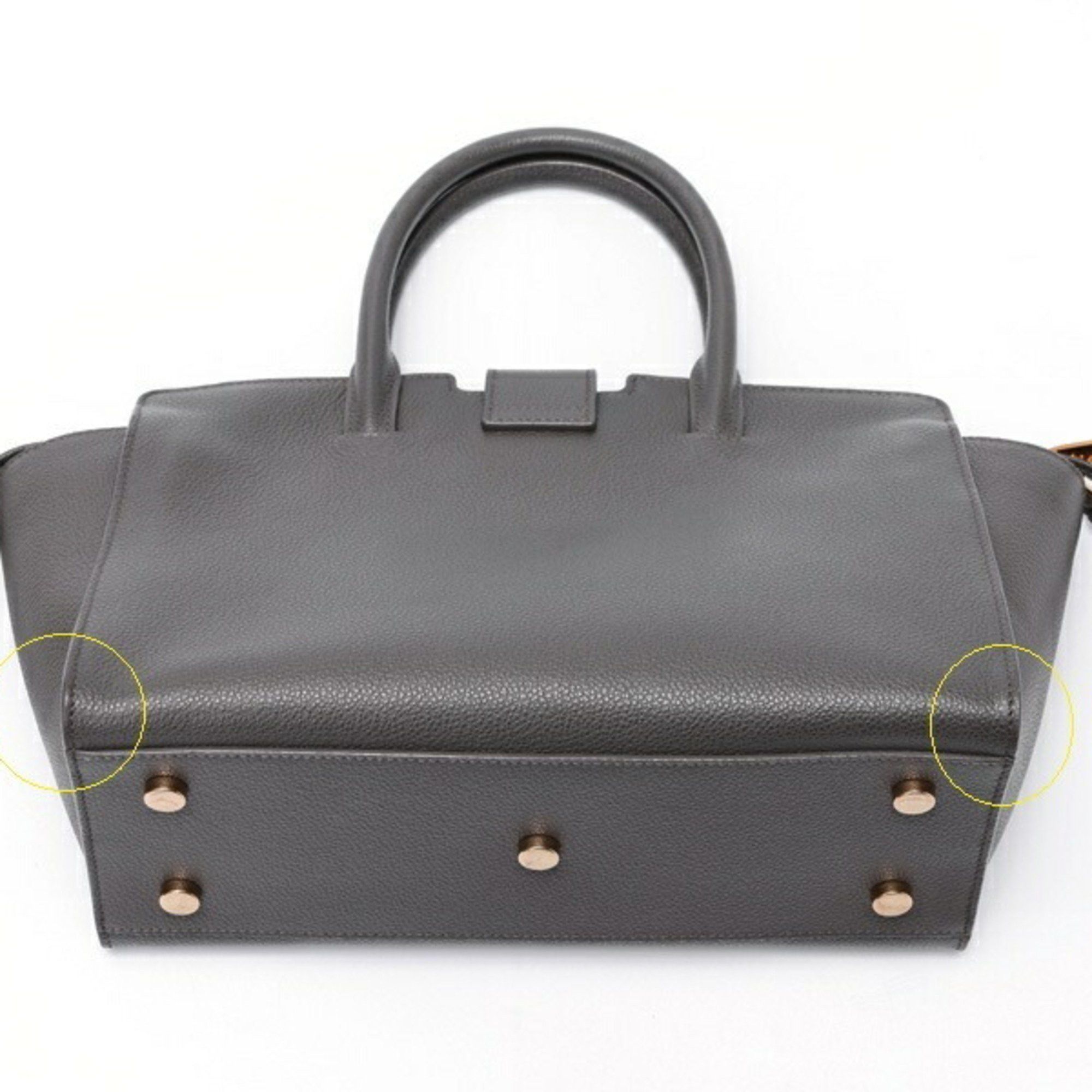 Saint Laurent Paris Saint Laurent Downtown Baby 635346 Leather Gray S-158912 Size ONE SIZE - 5 Thumbnail