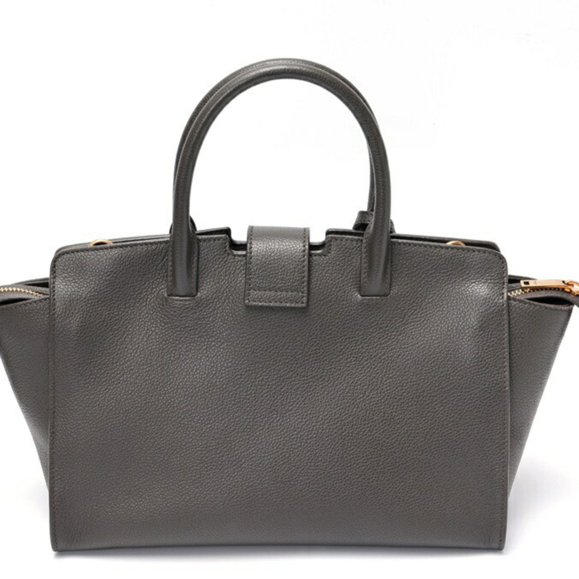 Saint Laurent Paris Saint Laurent Downtown Baby 635346 Leather Gray S-158912 Size ONE SIZE - 3 Thumbnail