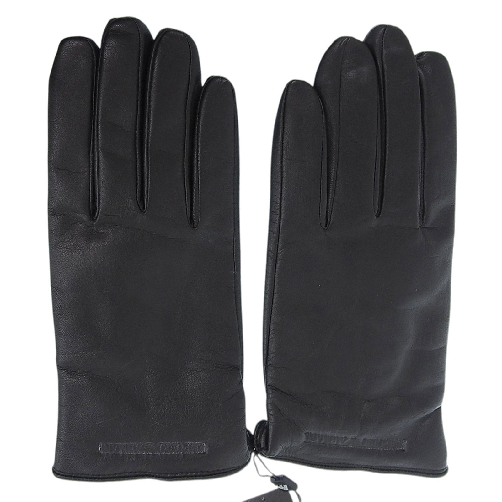 Armani Armani Emporio Armani Logo-embossed Leather Gloves Leather Gloves 624136 13728 56151 DUTY FREE for USA Size ONE SIZE - 3 Thumbnail