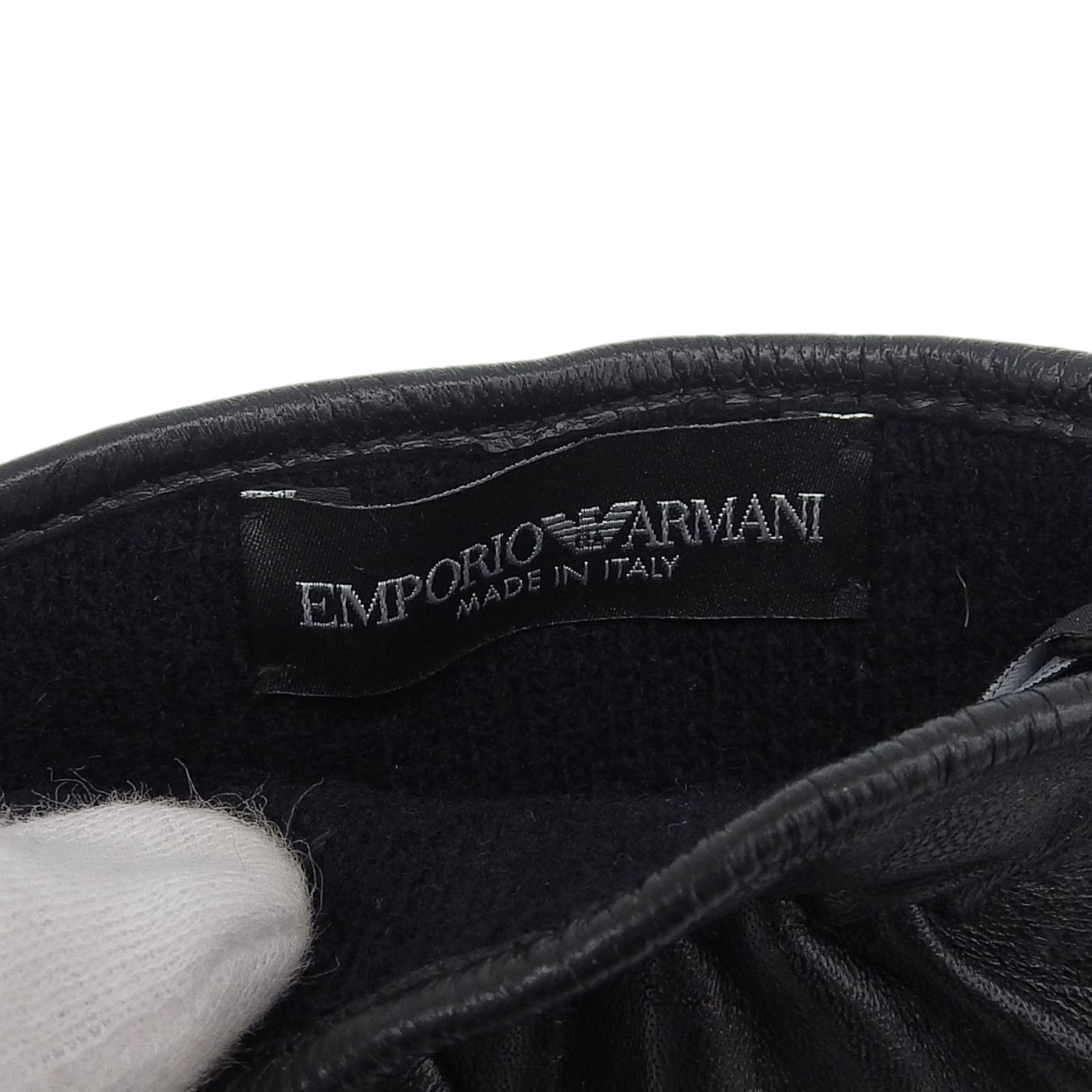 Armani Armani Emporio Armani Logo-embossed Leather Gloves Leather Gloves 624136 13728 56151 DUTY FREE for USA Size ONE SIZE - 8 Thumbnail