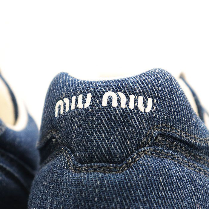 Miu Miu Miu Miu Miu Miu Denim Suede Sneakers Denim Shoes DUTY FREE for USA Size ONE SIZE - 12 Thumbnail