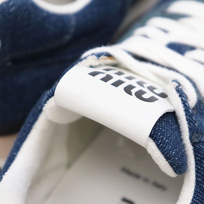 Miu Miu Miu Miu Miu Miu Denim Suede Sneakers Denim Shoes DUTY FREE for USA Size ONE SIZE - 4 Thumbnail