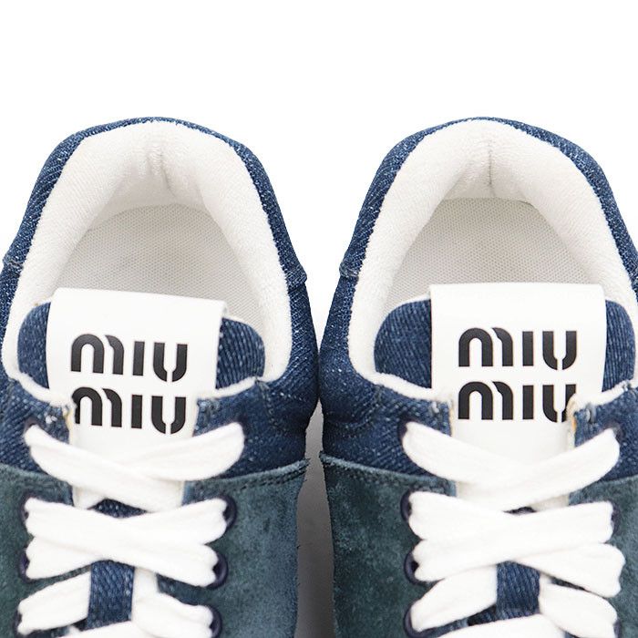 Miu Miu Miu Miu Miu Miu Denim Suede Sneakers Denim Shoes DUTY FREE for USA Size ONE SIZE - 9 Thumbnail