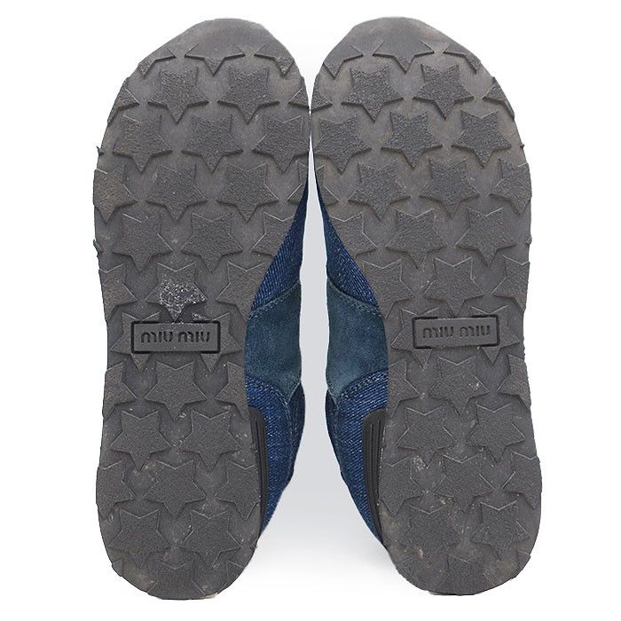 Miu Miu Miu Miu Miu Miu Denim Suede Sneakers Denim Shoes DUTY FREE for USA Size ONE SIZE - 7 Thumbnail