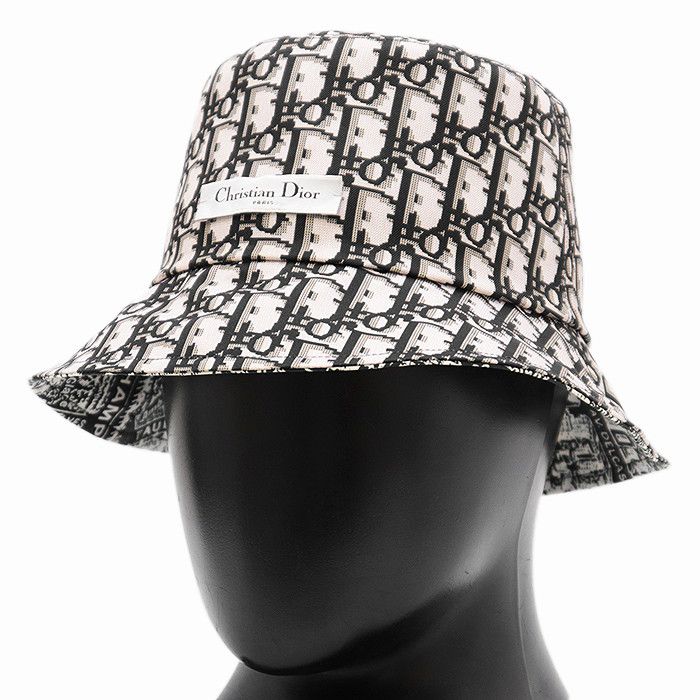 Dior Dior Christian Dior Oblique Trotter Bucket Hat Cotton Hats DUTY FREE for USA Size ONE SIZE - 6 Thumbnail