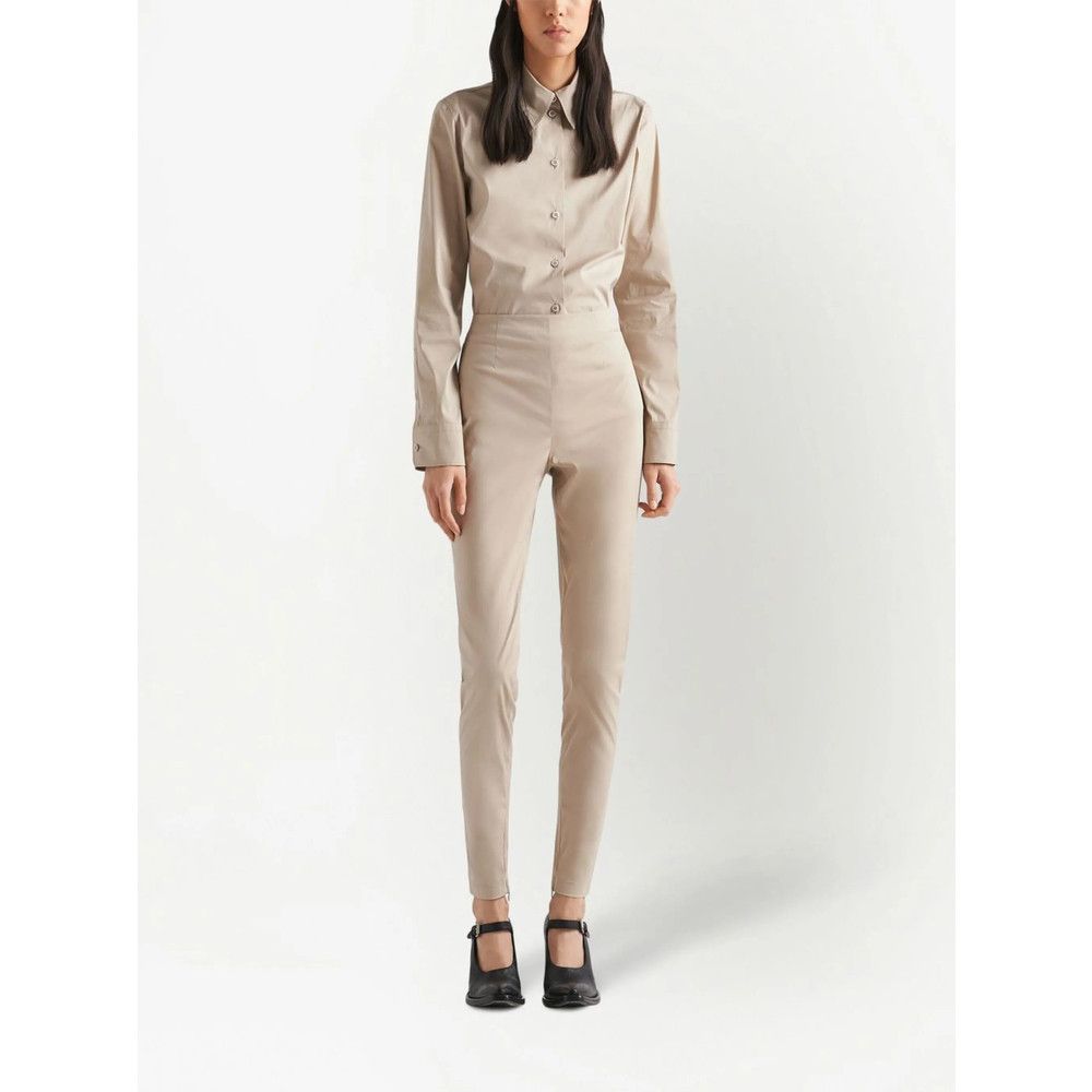 Prada Prada NEUTRALS Trousers - Slim-Fit Trousers Size 26" / US 2 / IT 38 - 2 Thumbnail