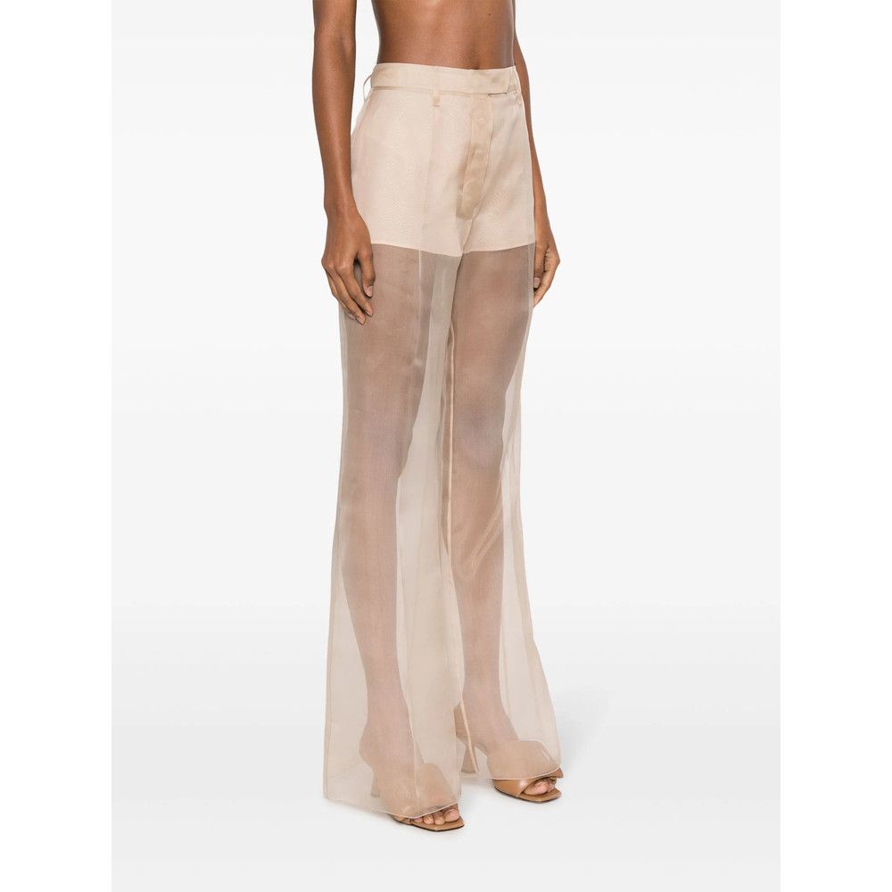 Prada Prada NEUTRALS Trousers - Flared Trousers Size 27" / US 4 / IT 40 - 2 Thumbnail