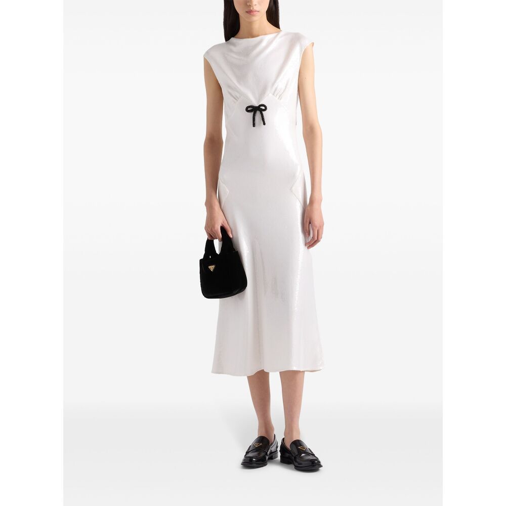 Prada Prada WHITE Dresses - Cocktail & Party Dresses Size M / US 6-8 / IT 42-44 - 6 Thumbnail