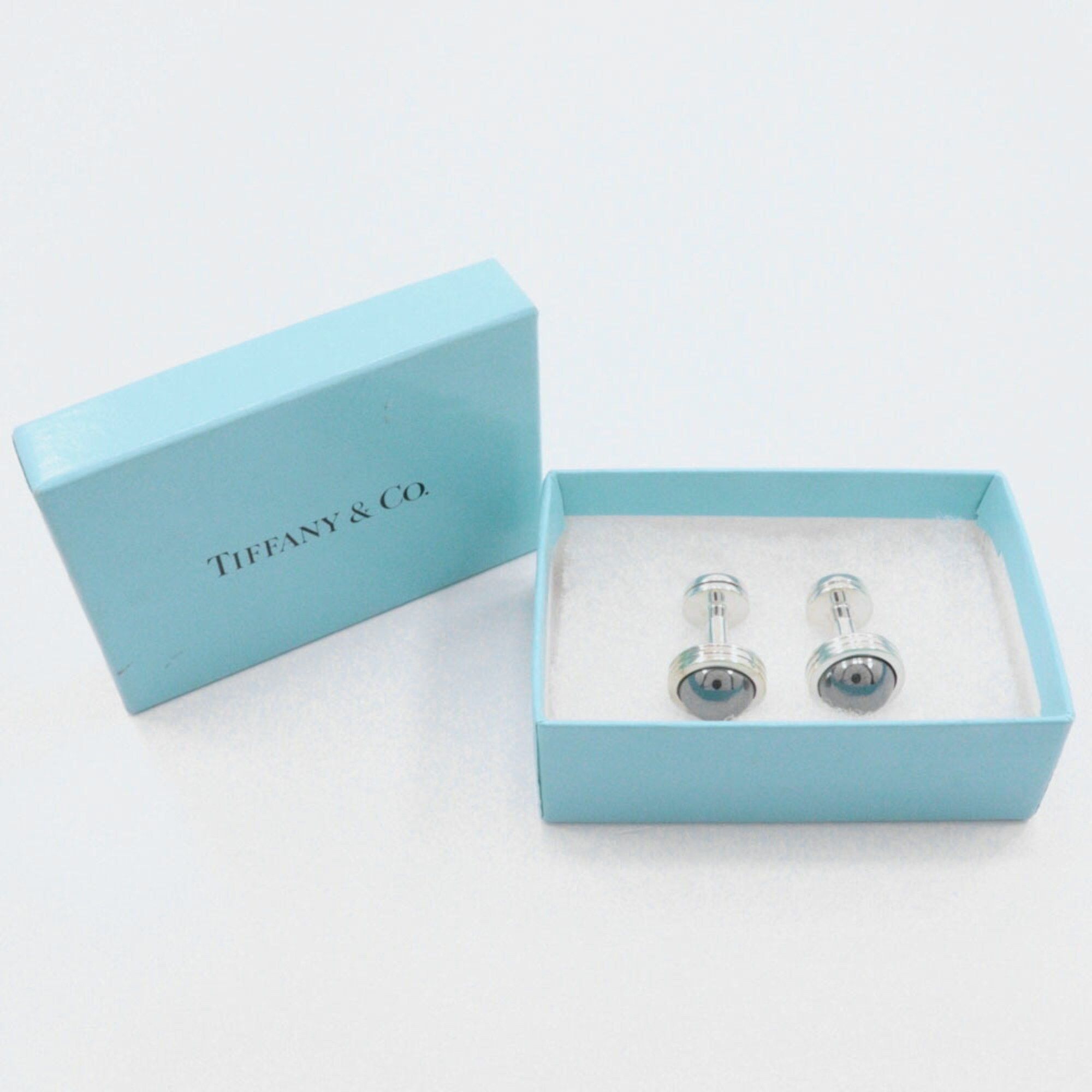 Tiffany & Co. Tiffany & Co. Paloma Picasso Cufflinks, 925 Sterling Silver with Hematite, Men's Size ONE SIZE - 7 Thumbnail