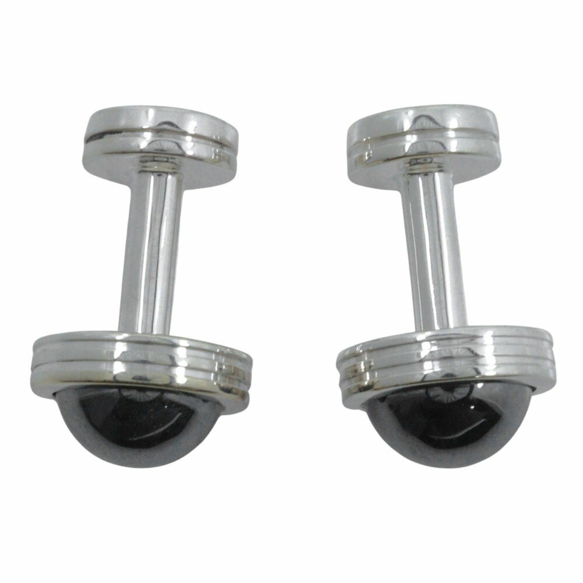Tiffany & Co. Tiffany & Co. Paloma Picasso Cufflinks, 925 Sterling Silver with Hematite, Men's Size ONE SIZE - 2 Thumbnail