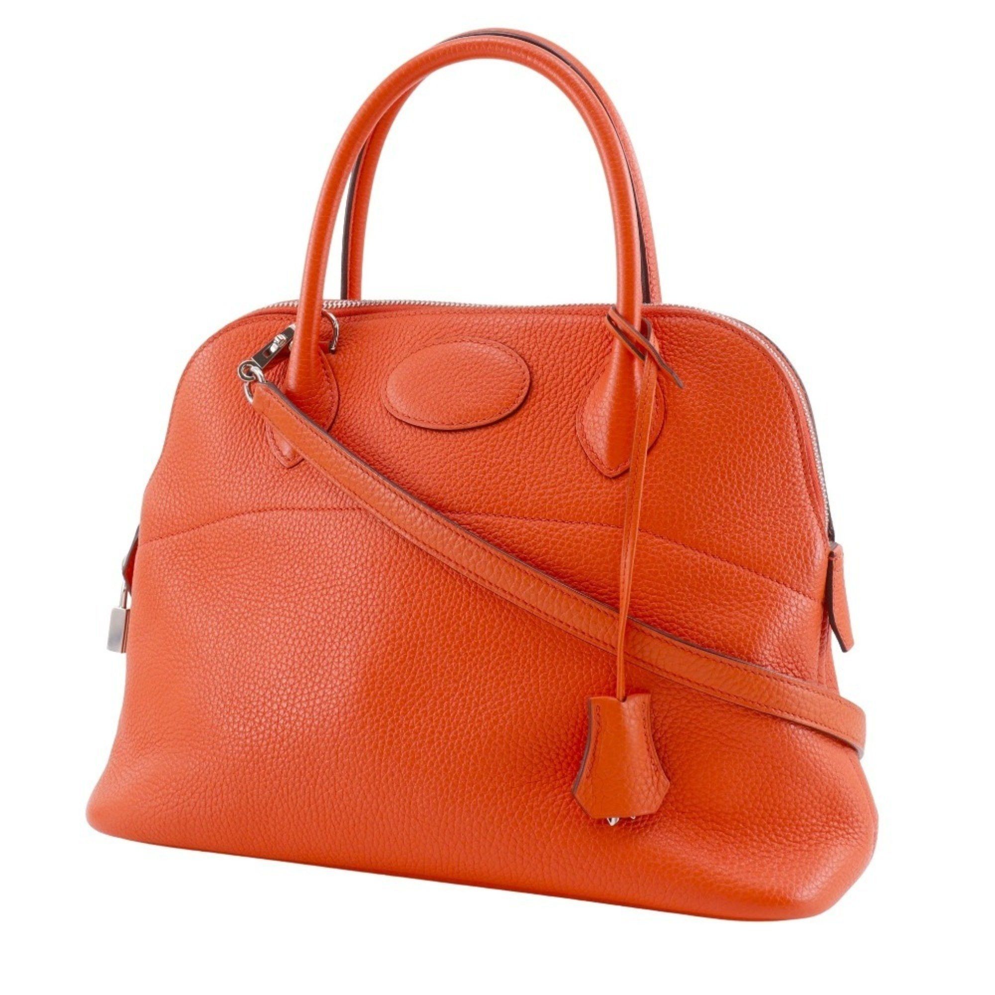 Hermes Hermes Hermès Bolide 31 Handbag Shoulder Bag Taurillon Clemence 2017 Orange A 2-way A5 Women's Size ONE SIZE - 2 Thumbnail