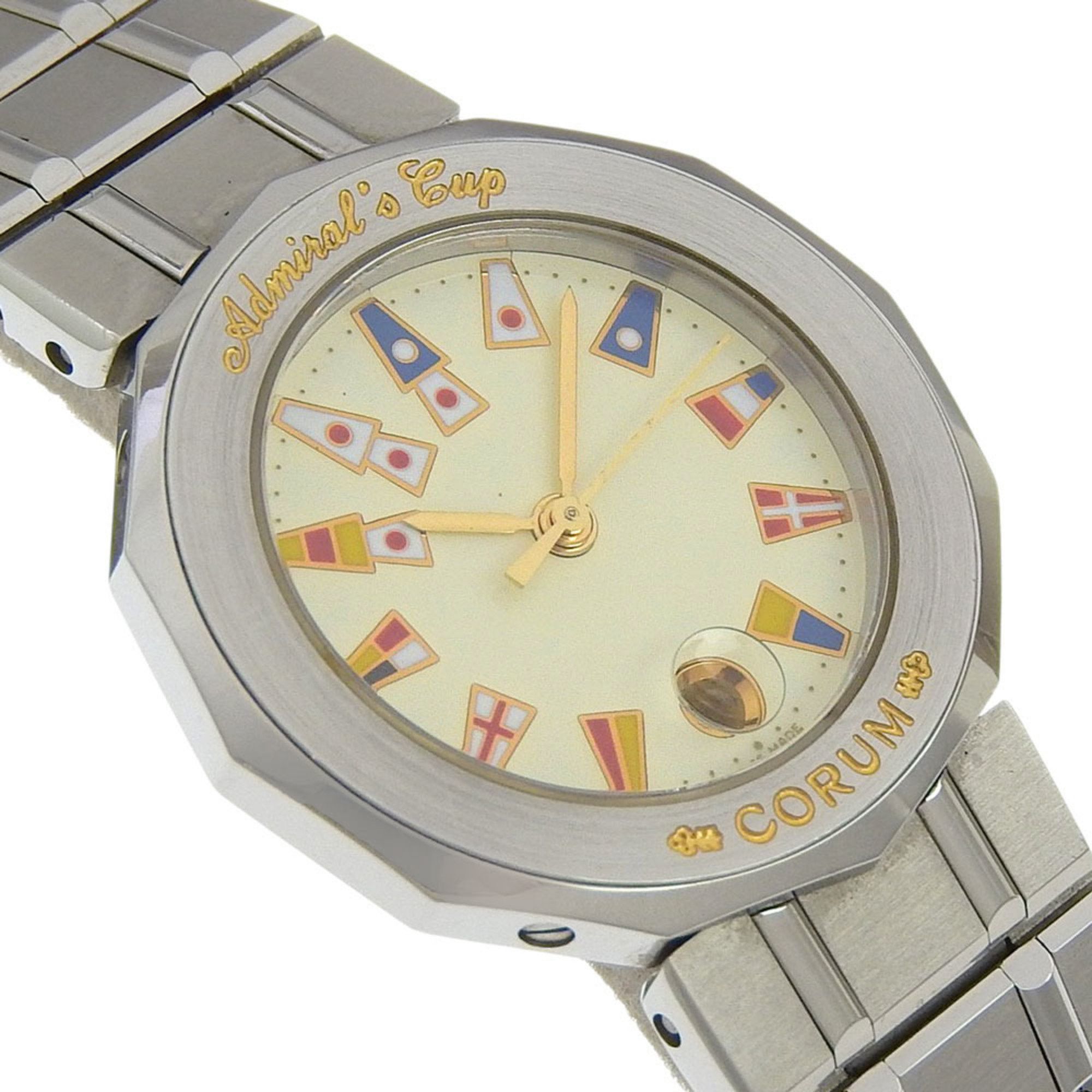 Corum Corum Admiral's Cup Watch 39.610.20 V-50 Stainless Steel Quartz Analog Display White Dial Women's Size ONE SIZE - 3 Thumbnail