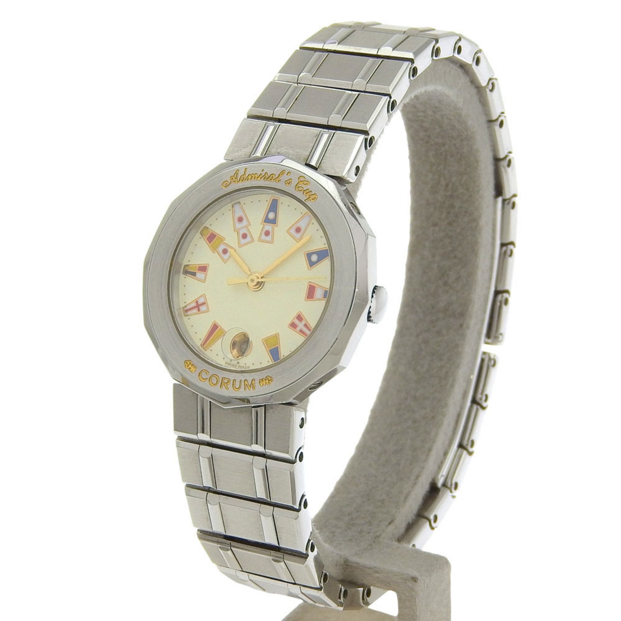 Corum Corum Admiral's Cup Watch 39.610.20 V-50 Stainless Steel Quartz Analog Display White Dial Women's Size ONE SIZE - 2 Thumbnail