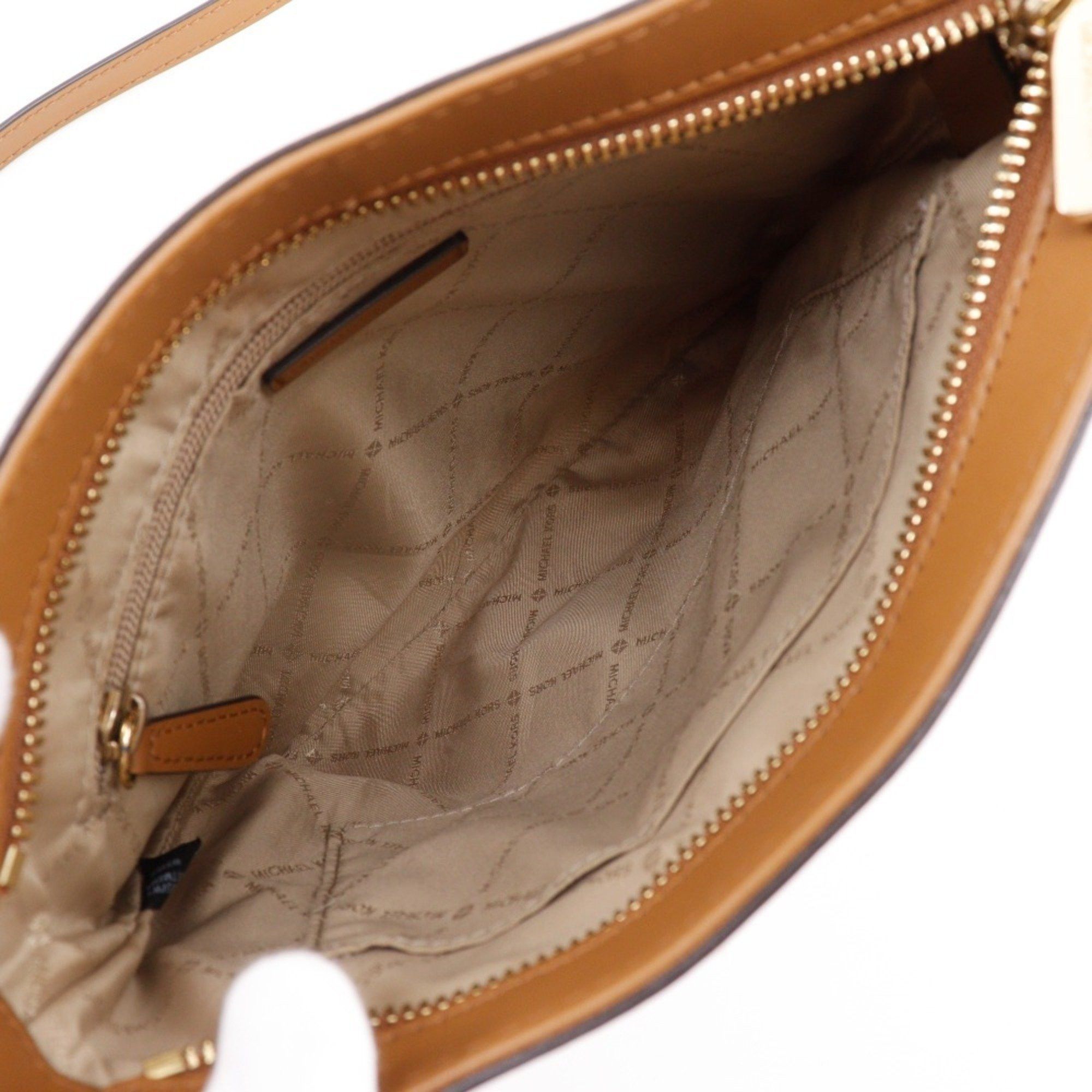 Michael Kors Michael Kors Connie Shoulder Bag, Signature PVC, White, A5, Women's Size ONE SIZE - 5 Thumbnail
