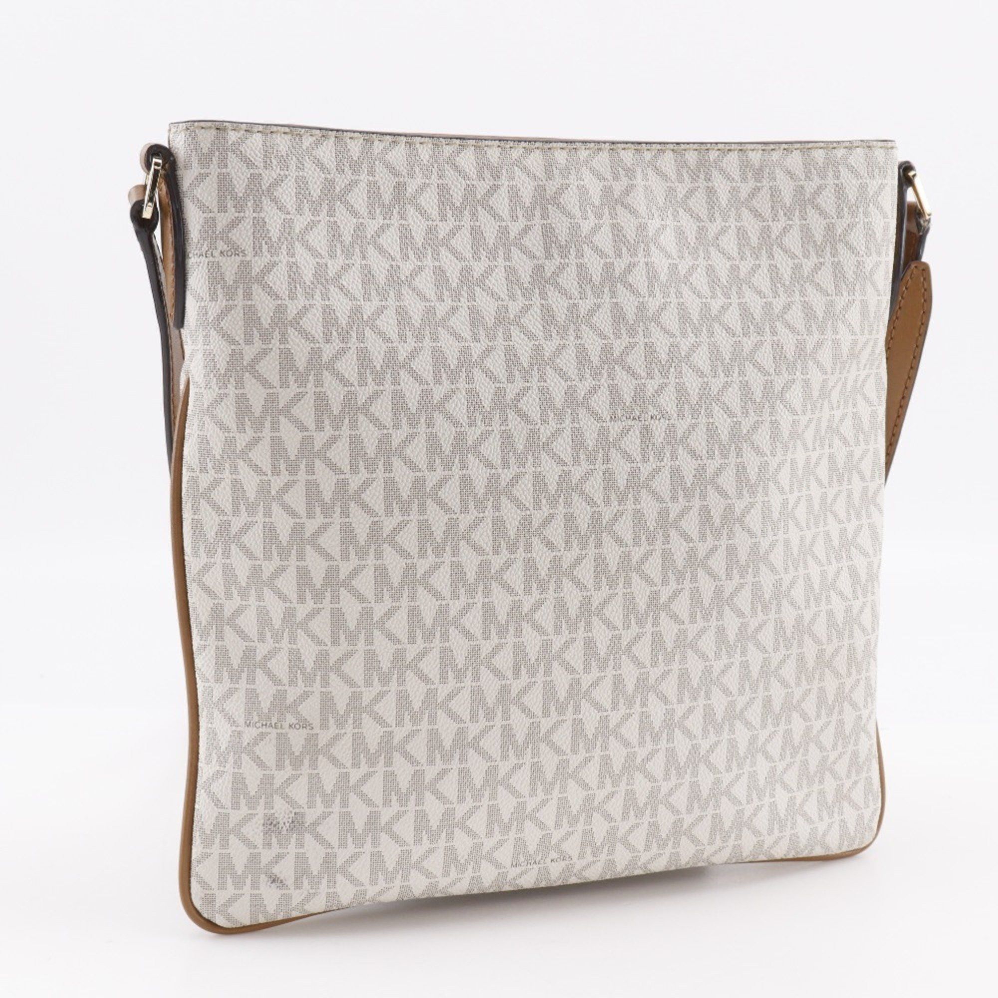 Michael Kors Michael Kors Connie Shoulder Bag, Signature PVC, White, A5, Women's Size ONE SIZE - 3 Thumbnail