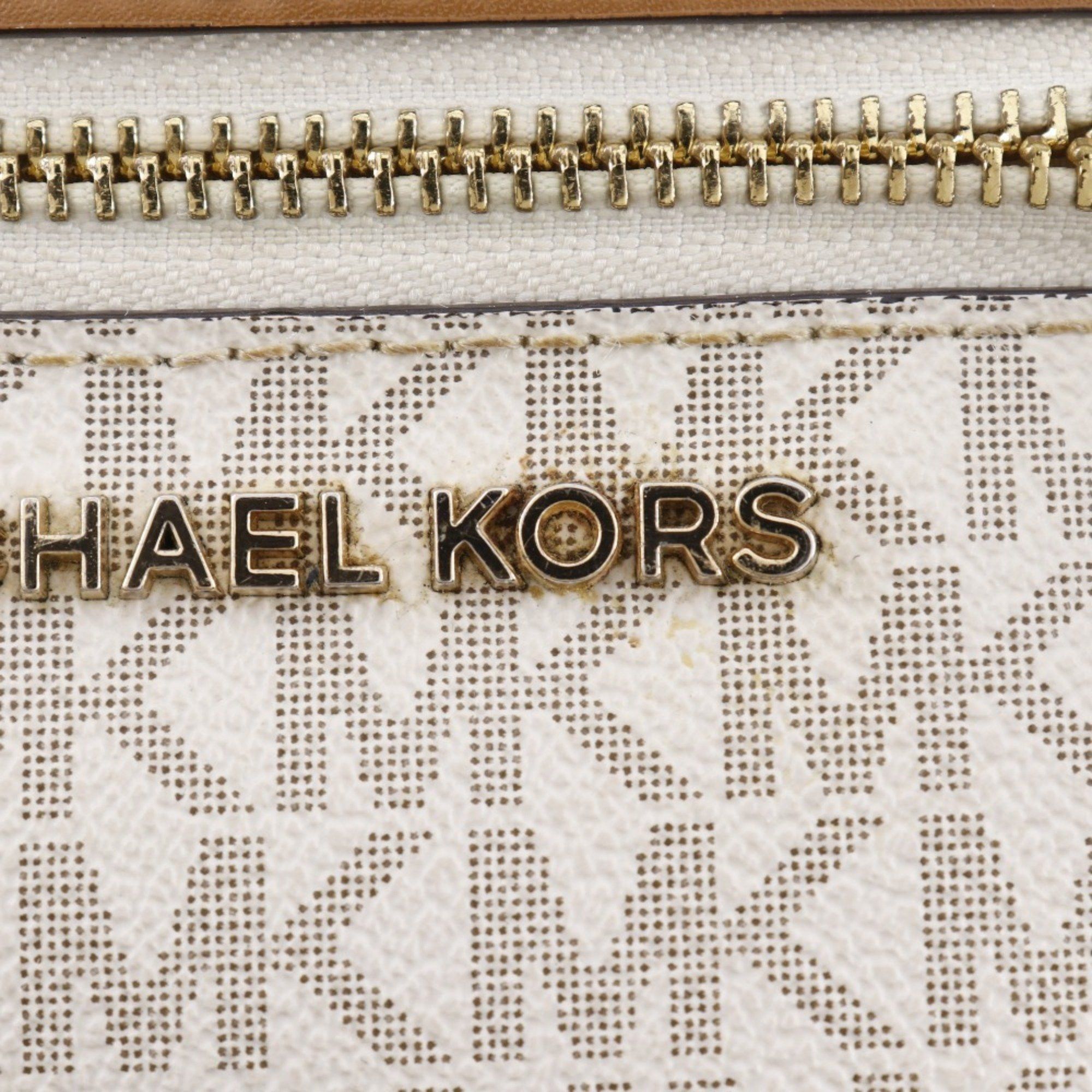 Michael Kors Michael Kors Connie Shoulder Bag, Signature PVC, White, A5, Women's Size ONE SIZE - 9 Thumbnail