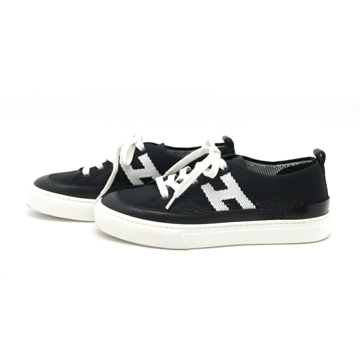 Hermes Hermes Hermes Deep Knit Calf Sneakers Leather Shoes DUTY FREE for USA Size ONE SIZE - 2 Thumbnail
