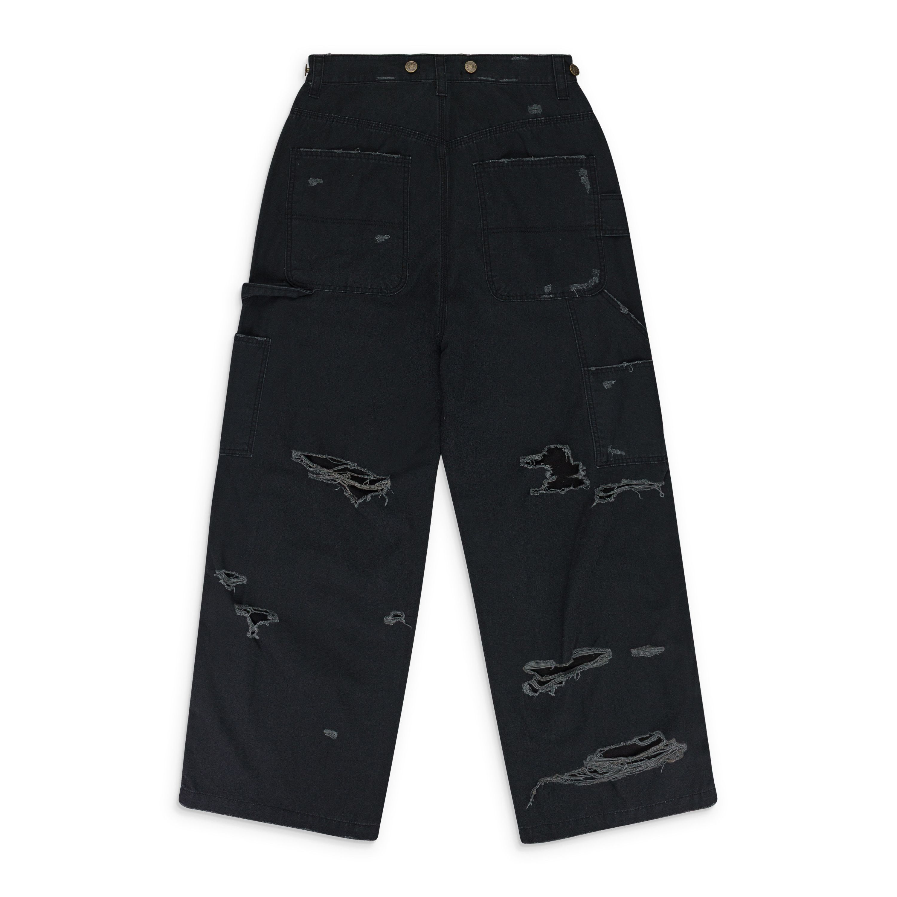 PROJECT G/R BLACK DISTRESSED PATCH WORK PANTS SIZE L Size US 34 / EU 50 - 2 Thumbnail