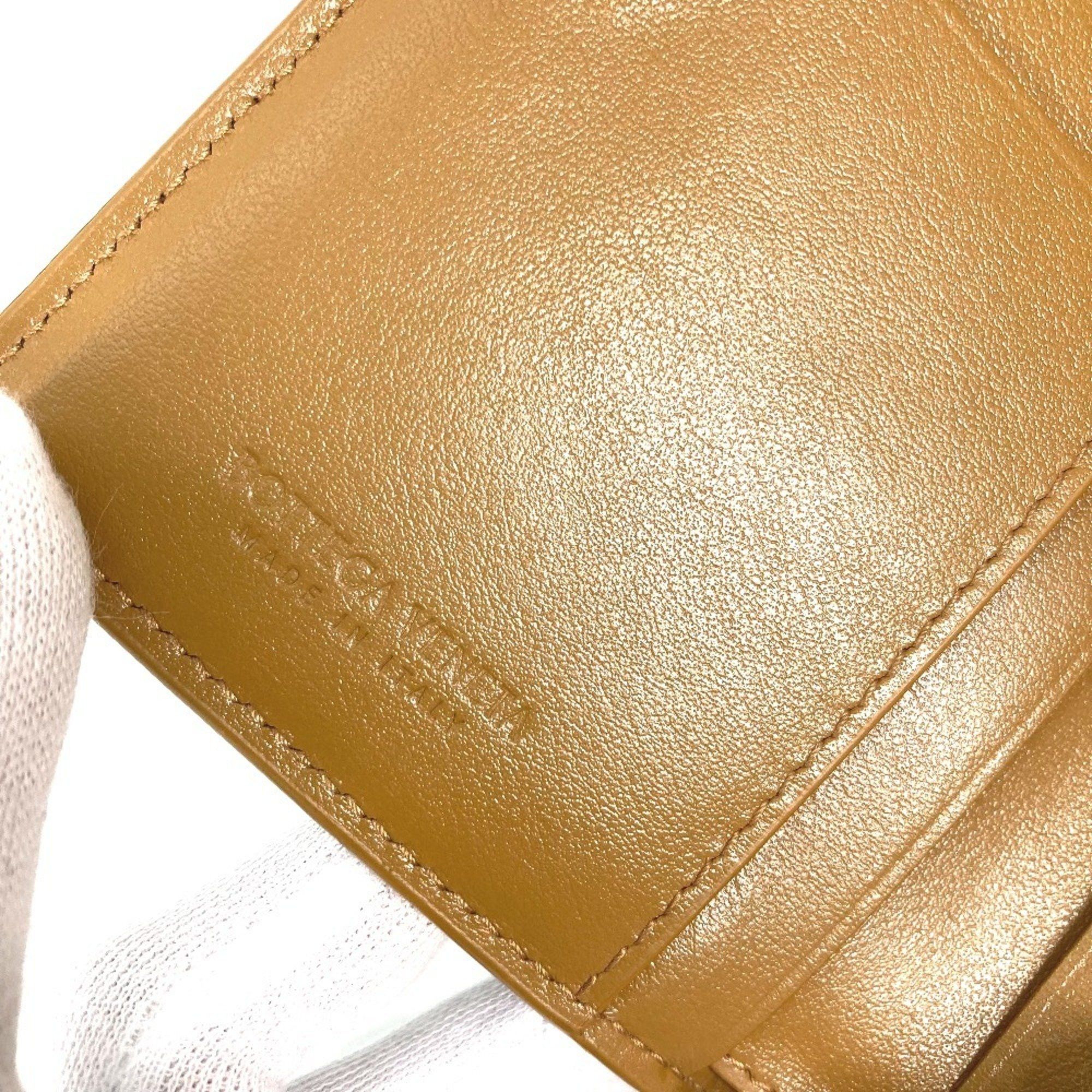 Bottega Veneta BOTTEGA VENETA 667130 Compact Cassette Wallet, Medium, Bi-fold Zipper Intrecciato Leather, Women's, Beige Size ONE SIZE - 9 Thumbnail