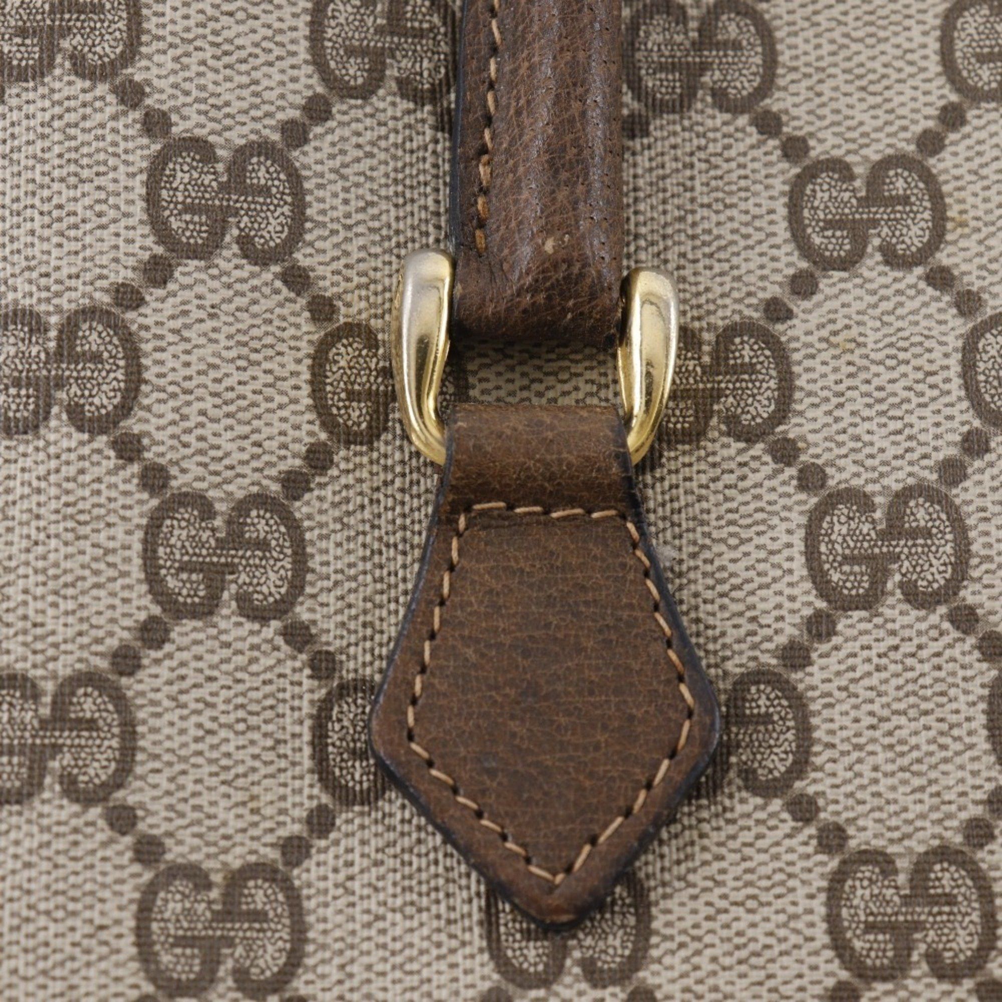 Gucci Gucci Old Handbag Sherry Line Interlocking GG 02.4139.58 PVC Brown Snap Button Unisex Size ONE SIZE - 10 Thumbnail