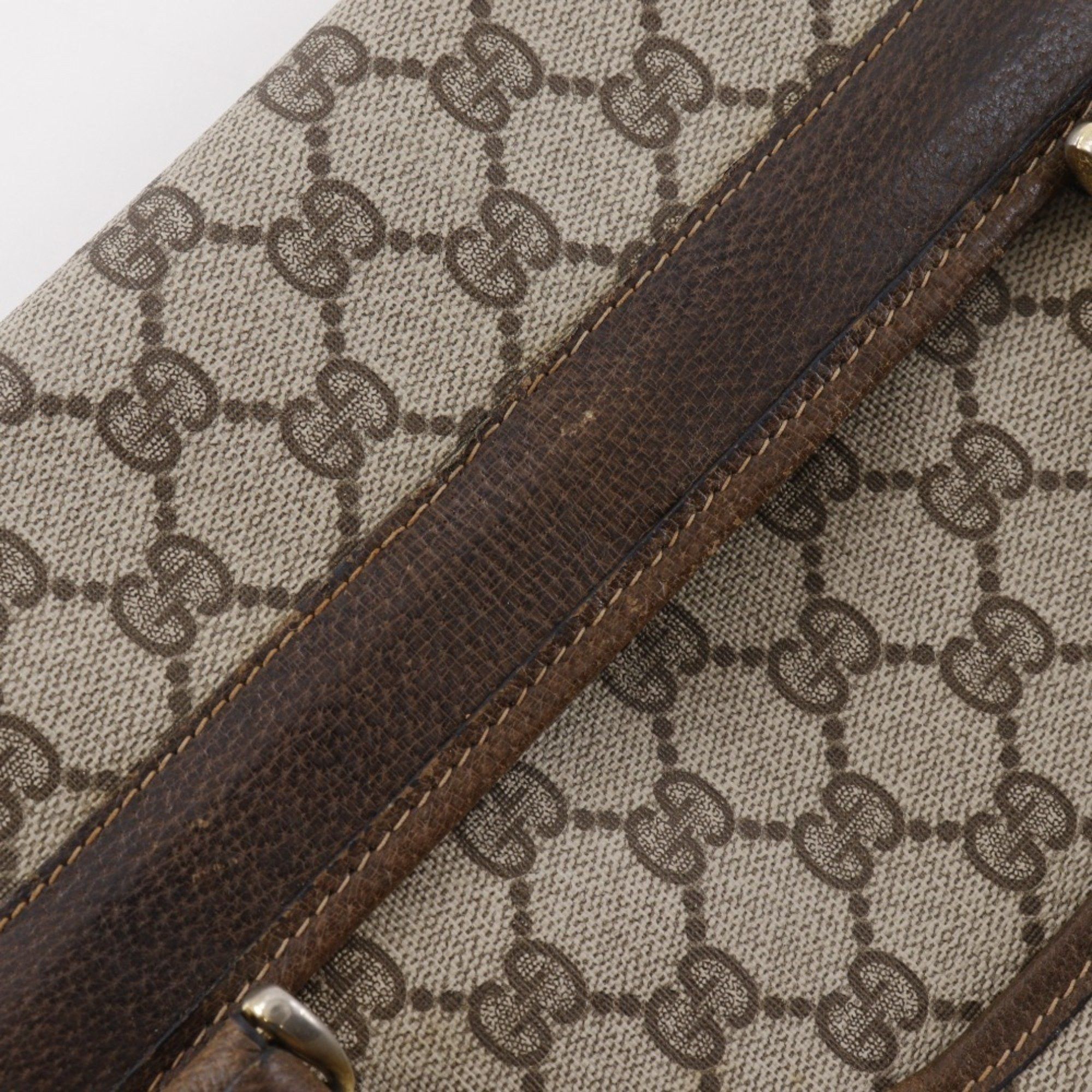 Gucci Gucci Old Handbag Sherry Line Interlocking GG 02.4139.58 PVC Brown Snap Button Unisex Size ONE SIZE - 9 Thumbnail