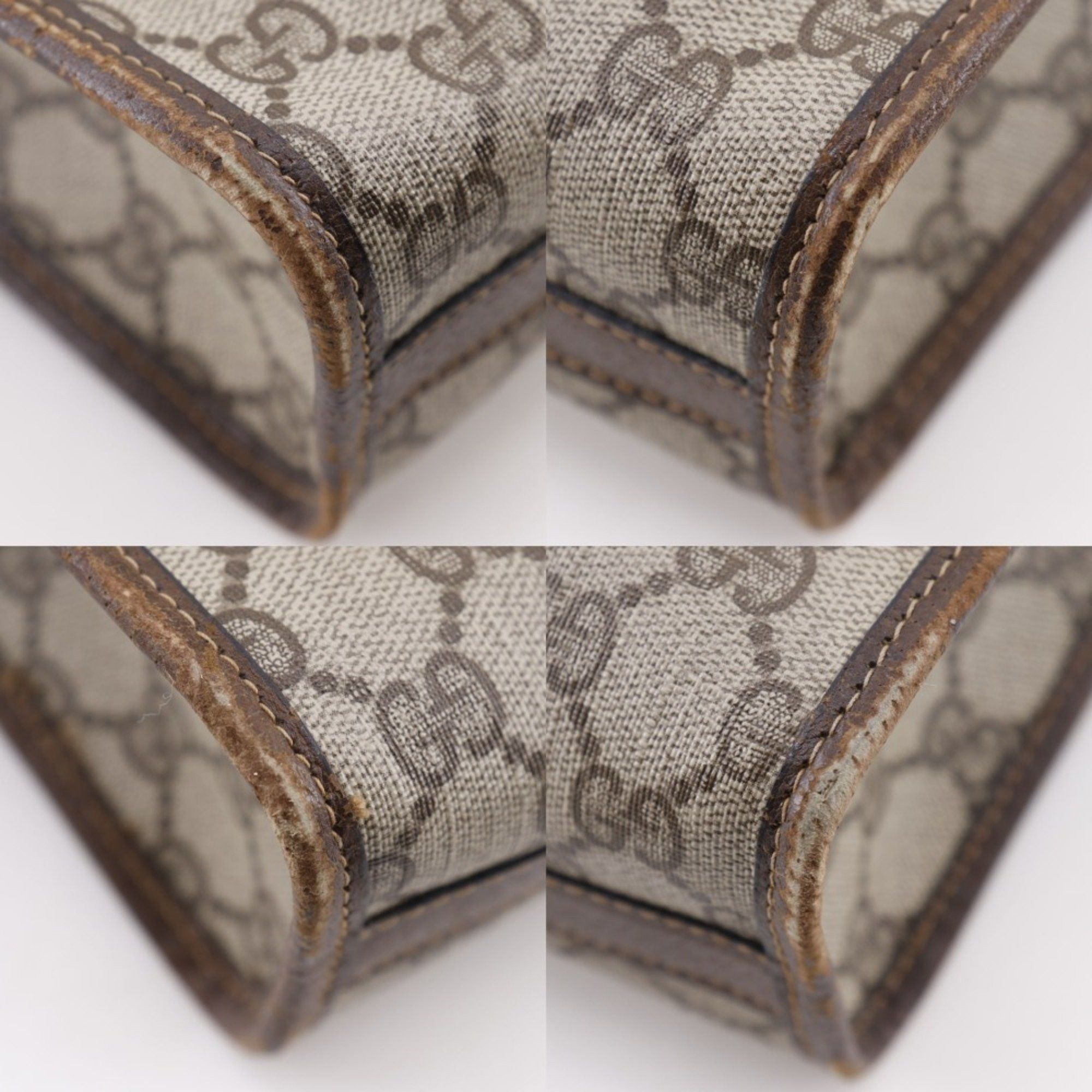 Gucci Gucci Old Handbag Sherry Line Interlocking GG 02.4139.58 PVC Brown Snap Button Unisex Size ONE SIZE - 4 Thumbnail