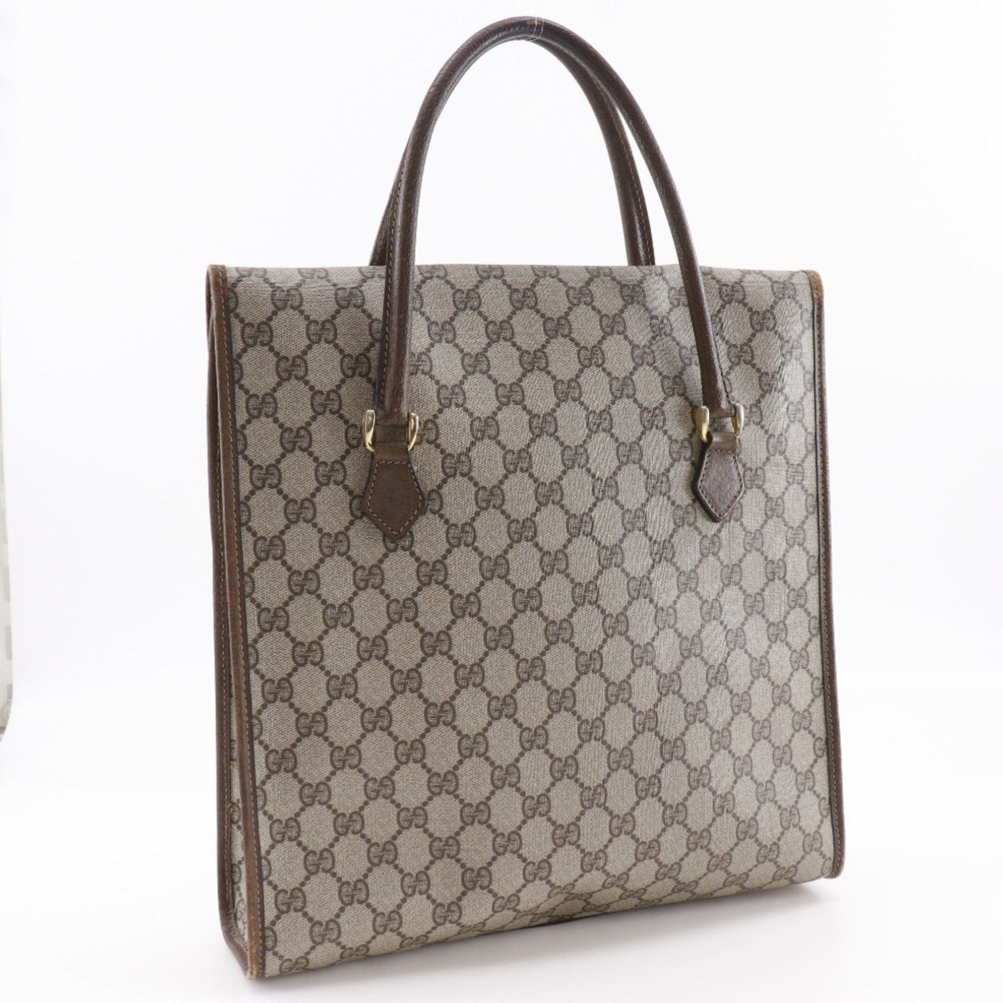 Gucci Gucci Old Handbag Sherry Line Interlocking GG 02.4139.58 PVC Brown Snap Button Unisex Size ONE SIZE - 3 Thumbnail