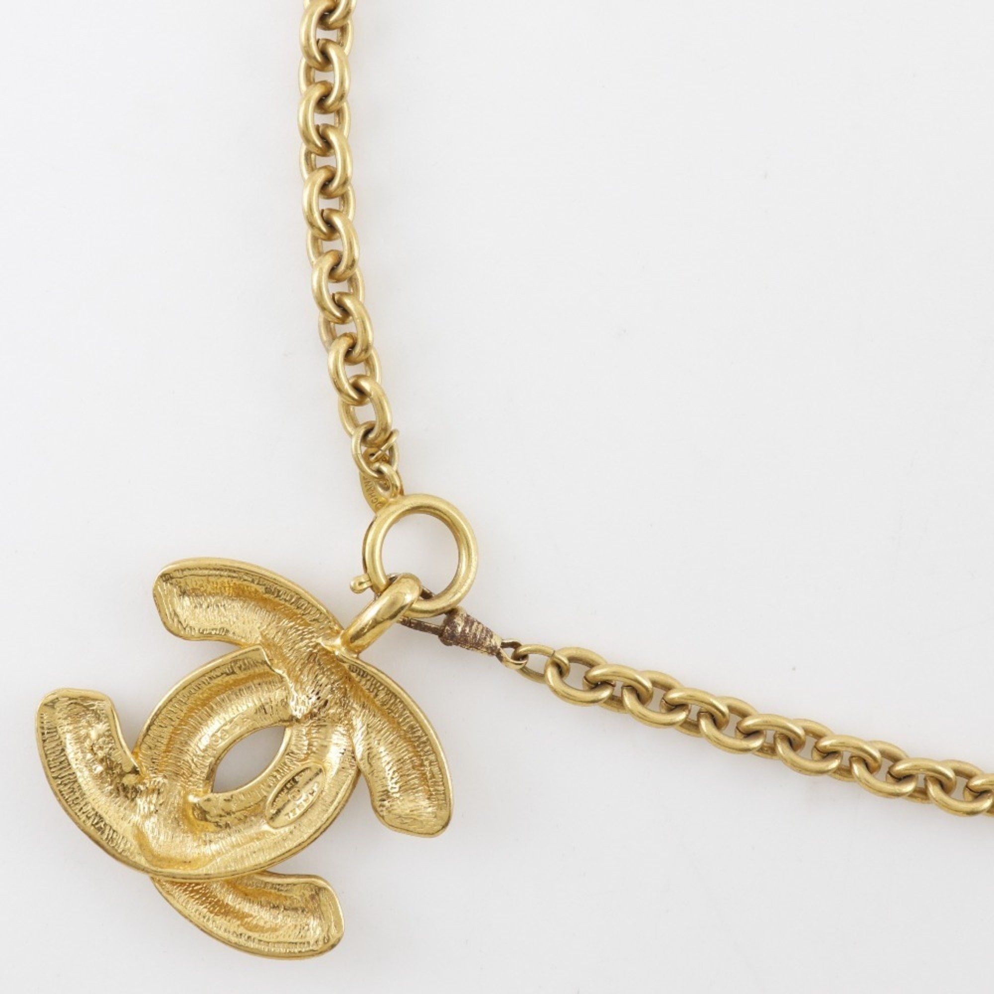 Chanel CHANEL Coco Mark Necklace, Matelasse, Gold Plated, Approx. 163.3g, Women's Size ONE SIZE - 3 Thumbnail