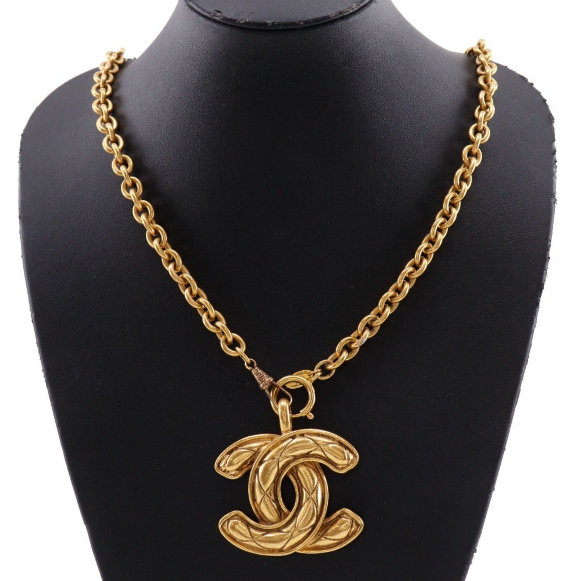 Chanel CHANEL Coco Mark Necklace, Matelasse, Gold Plated, Approx. 163.3g, Women's Size ONE SIZE - 2 Thumbnail