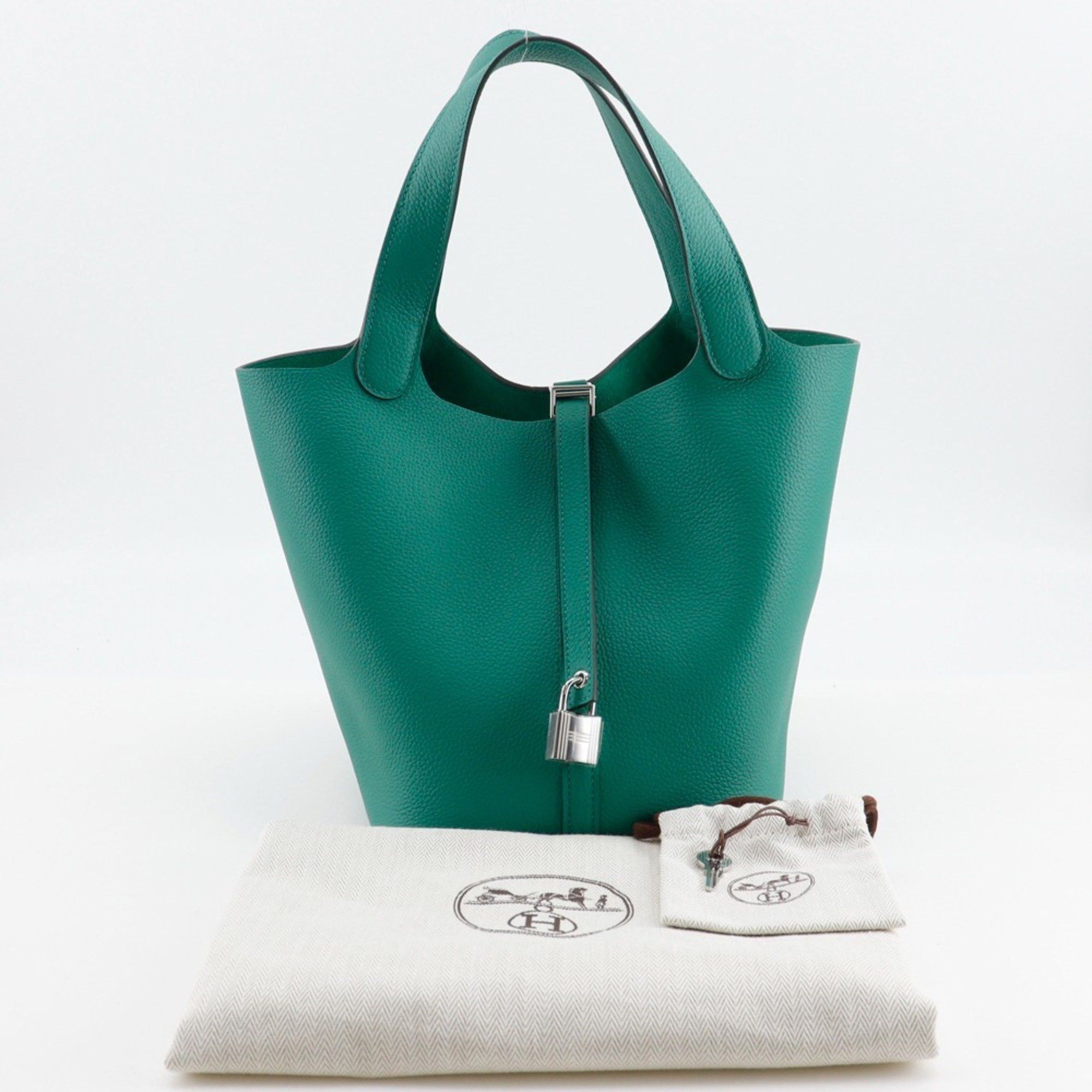 Hermes Hermes Hermès Picotin Lock 22 MM Handbag in Taurillon Maurice Vert Gate, 2022, Green, U A5 Strap Clasp, Women's Size ONE SIZE - 19 Thumbnail