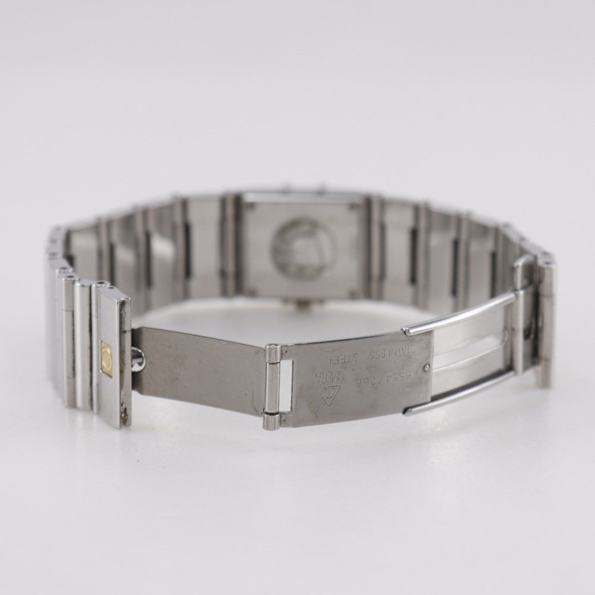 Omega OMEGA Constellation Carree Watch, cal. 1376 1528.46, stainless steel with diamonds, 1998, quartz movement, analog display, black dial, women's. Size ONE SIZE - 5 Thumbnail