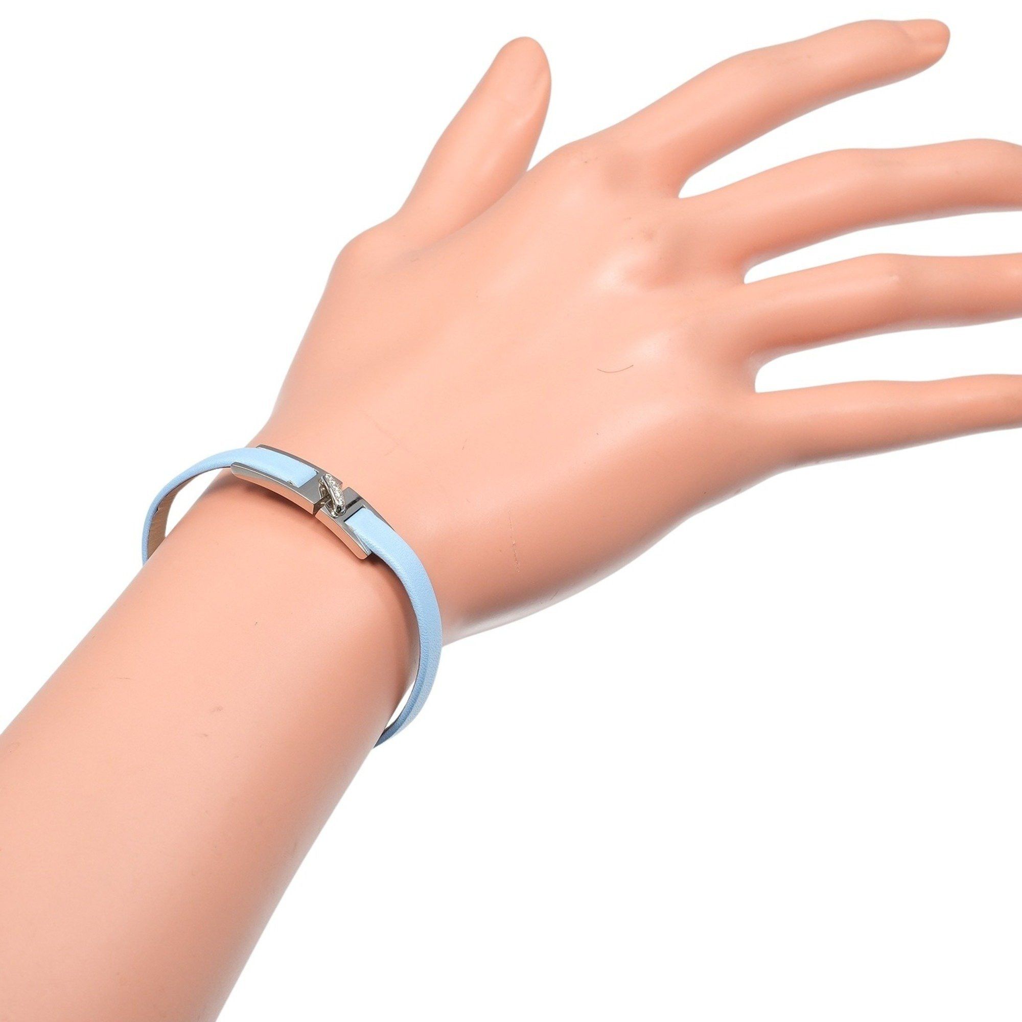 Other Chaumet Lien Bracelet, 18K White Gold with Diamonds and Leather, Approx. 7.2g Size ONE SIZE - 2 Thumbnail