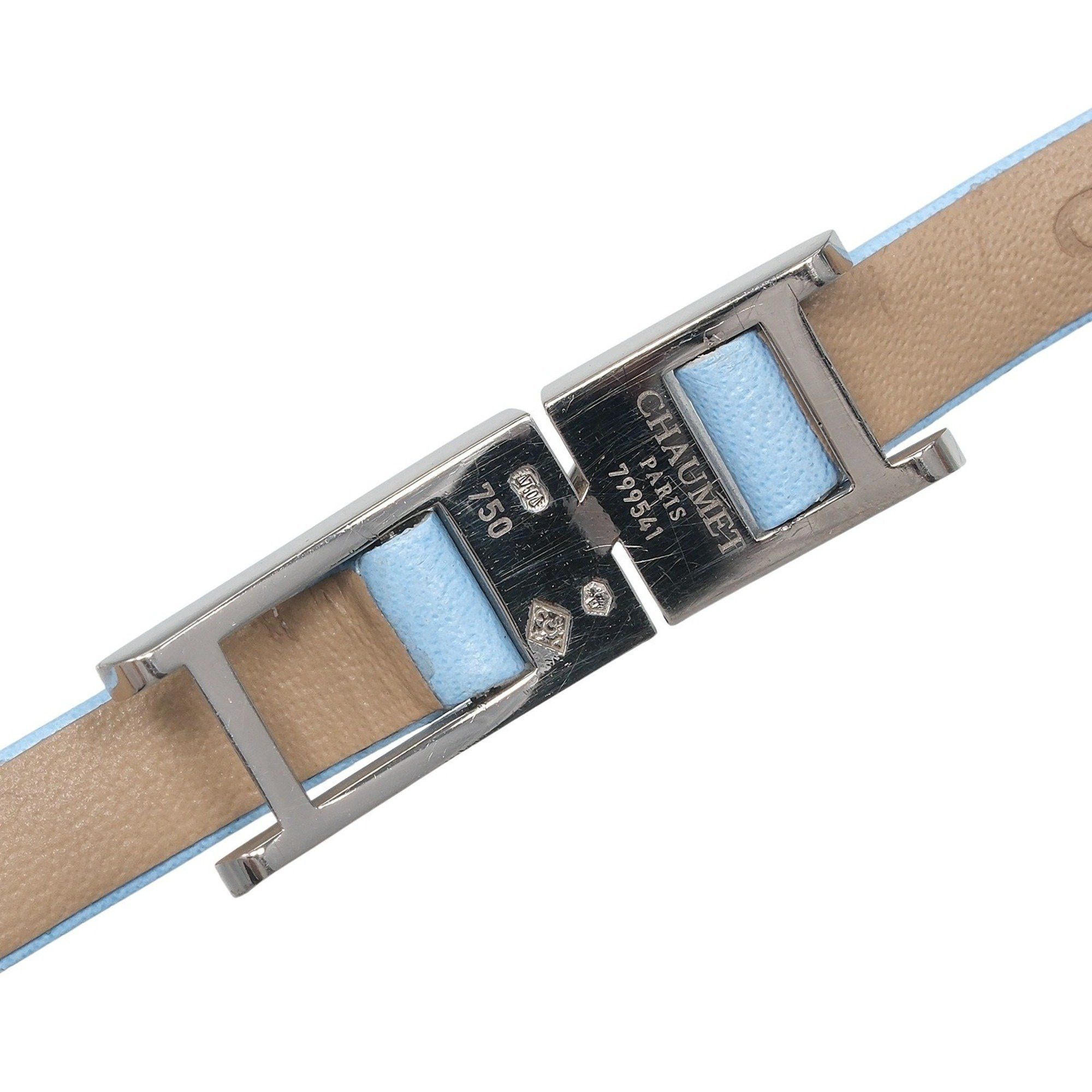 Other Chaumet Lien Bracelet, 18K White Gold with Diamonds and Leather, Approx. 7.2g Size ONE SIZE - 4 Thumbnail