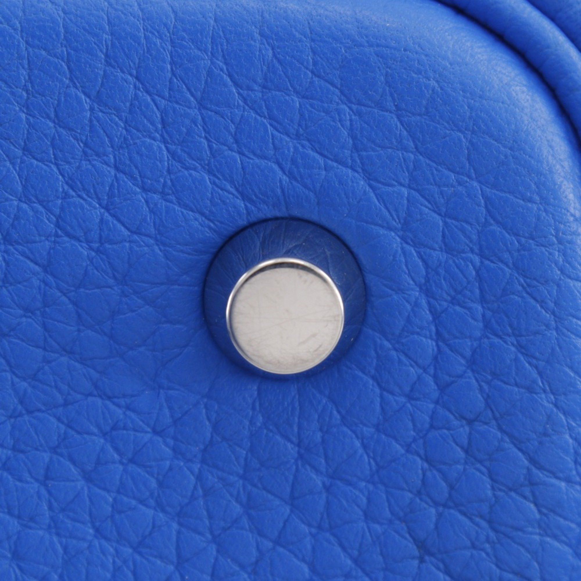 Hermes Hermes Hermès Picotin Lock MM handbag in Taurillon Clemence blue Hydra leather, 2016, blue, with A5 strap. Size ONE SIZE - 11 Thumbnail