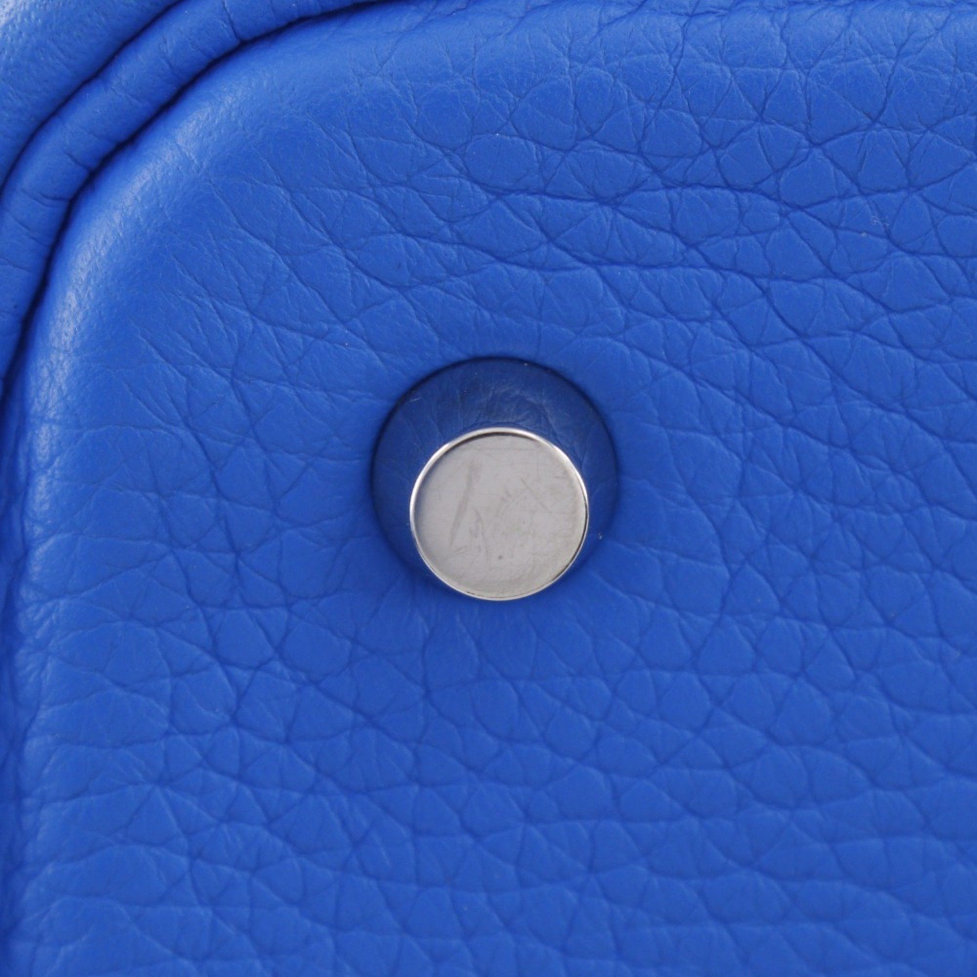 Hermes Hermes Hermès Picotin Lock MM handbag in Taurillon Clemence blue Hydra leather, 2016, blue, with A5 strap. Size ONE SIZE - 10 Thumbnail