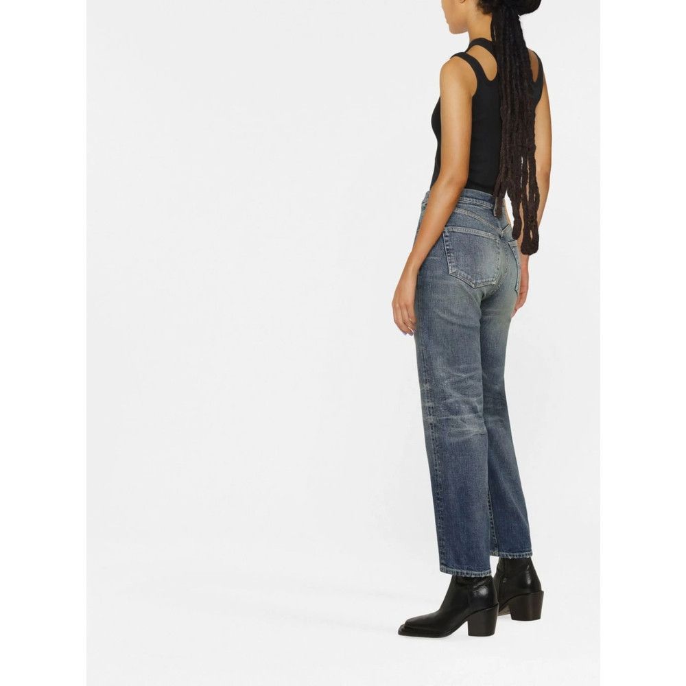 R13 R13 BLUE Denim - Straight-Leg Jeans Size 31" - 4 Thumbnail