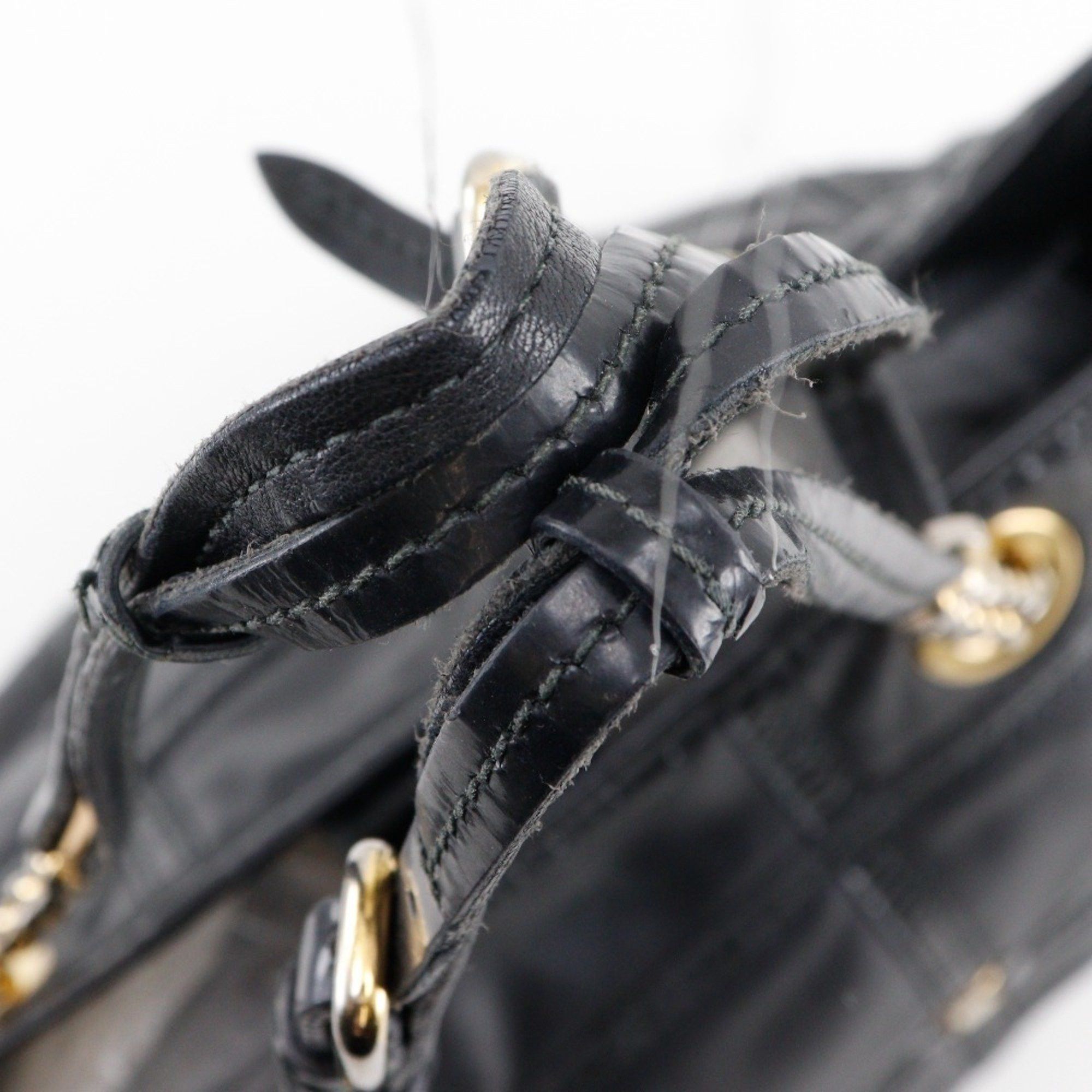 Salvatore Ferragamo Salvatore Ferragamo Vara Tote Bag in Black Leather and Enamel, Women's Size ONE SIZE - 5 Thumbnail
