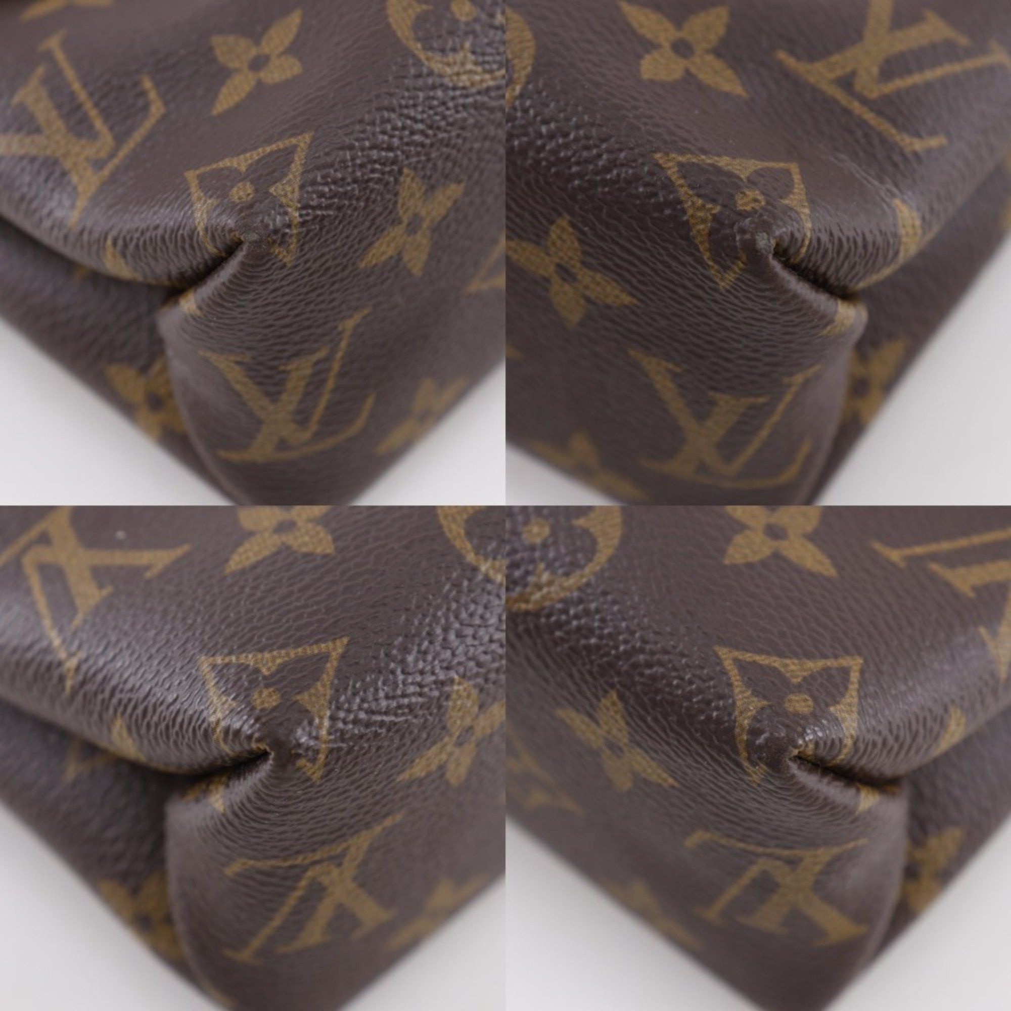 Louis Vuitton Louis Vuitton Saint Praseed Shoulder Bag M43713 Monogram Canvas Cerise 2017 Brown/Red CA2167 A5 Size Women's Size ONE SIZE - 4 Thumbnail