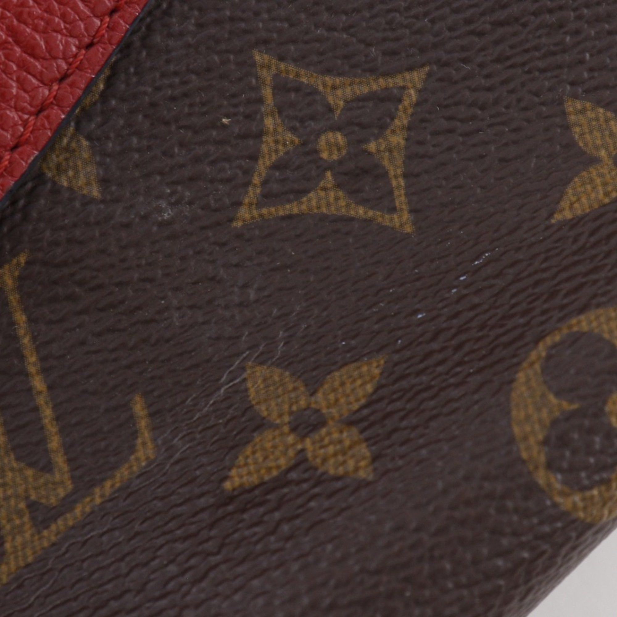 Louis Vuitton Louis Vuitton Saint Praseed Shoulder Bag M43713 Monogram Canvas Cerise 2017 Brown/Red CA2167 A5 Size Women's Size ONE SIZE - 9 Thumbnail