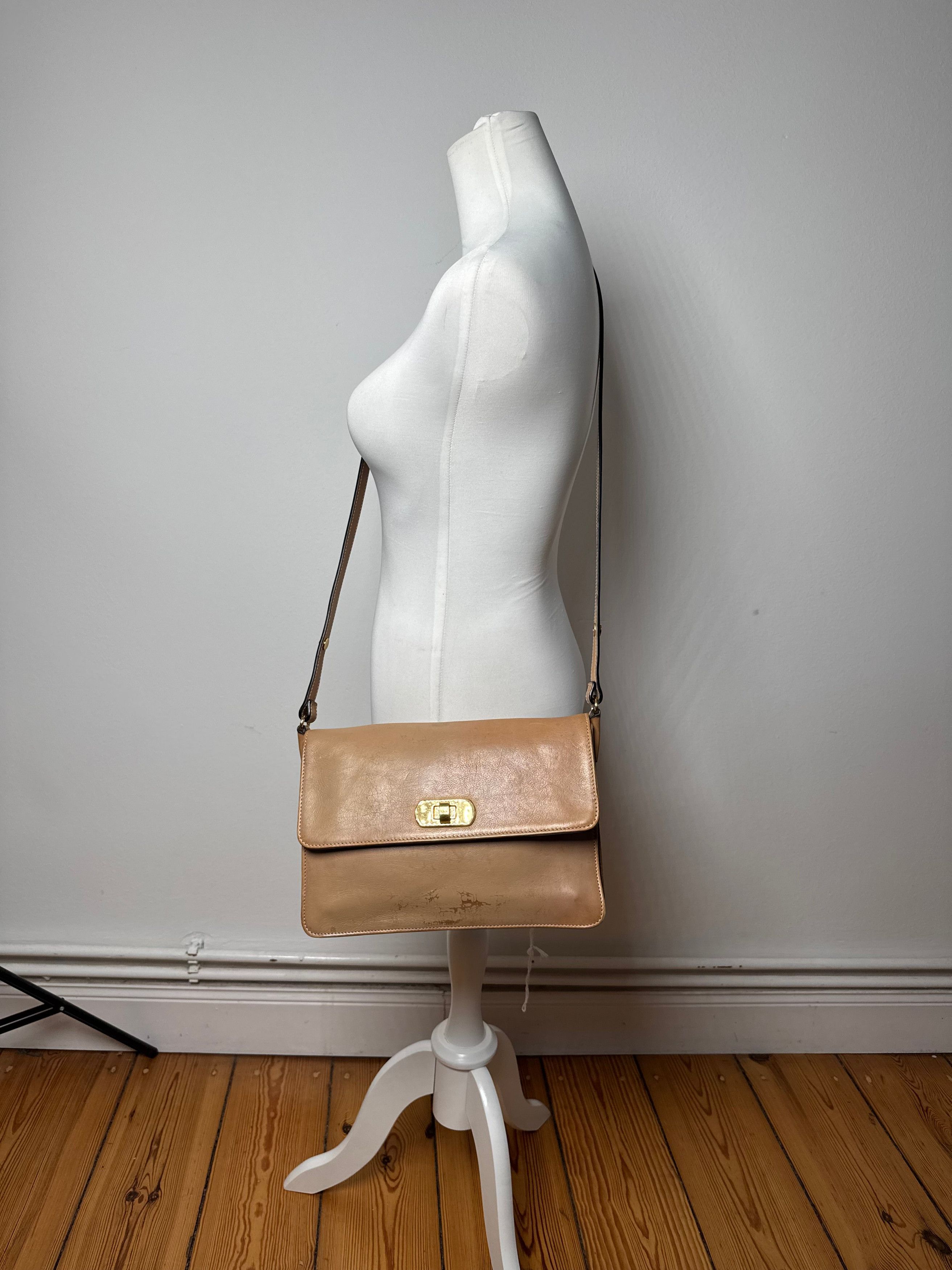 Marni Vintage 2Way Leather Bag Camel Size ONE SIZE - 14 Thumbnail