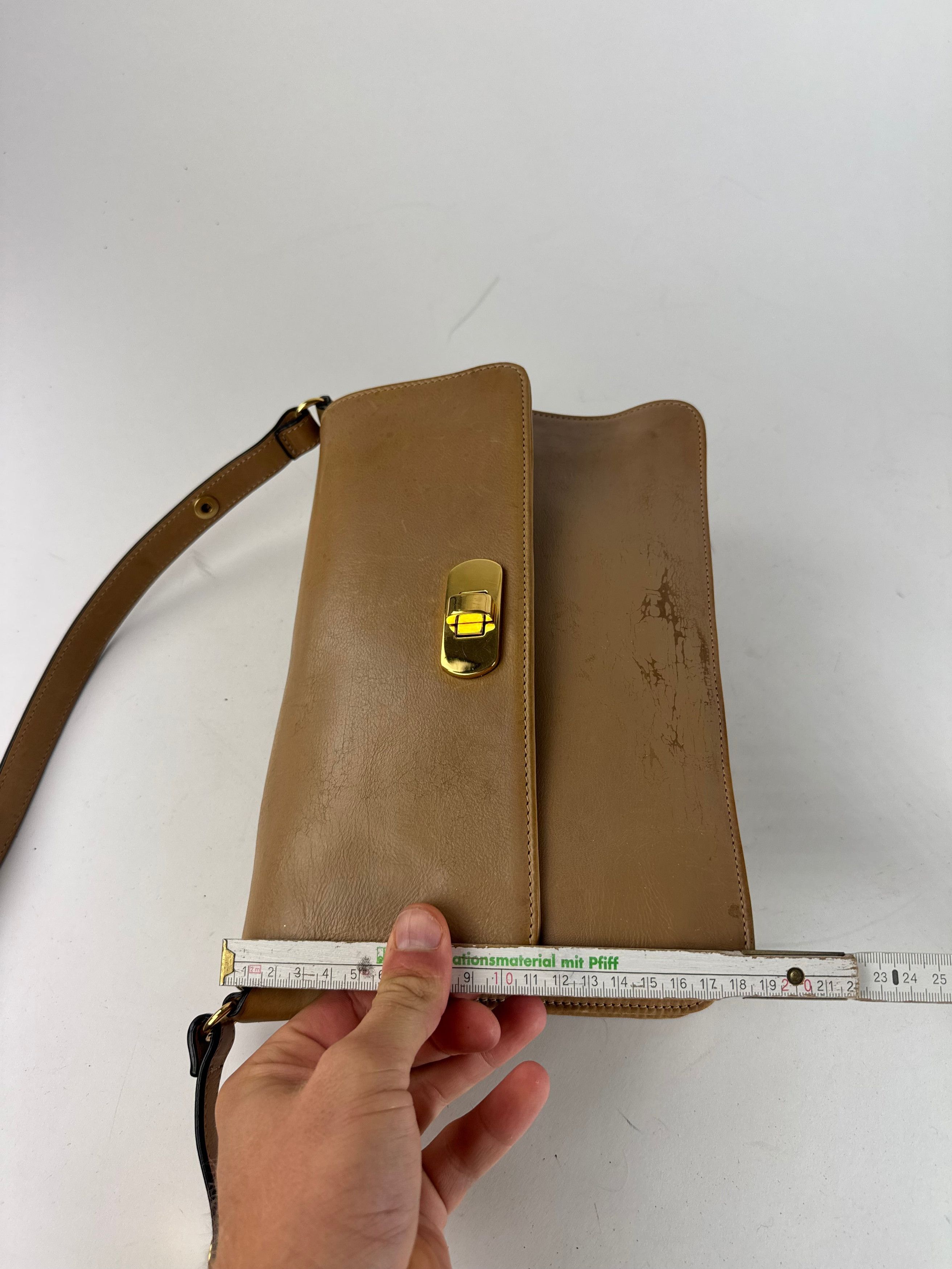 Marni Vintage 2Way Leather Bag Camel Size ONE SIZE - 12 Thumbnail