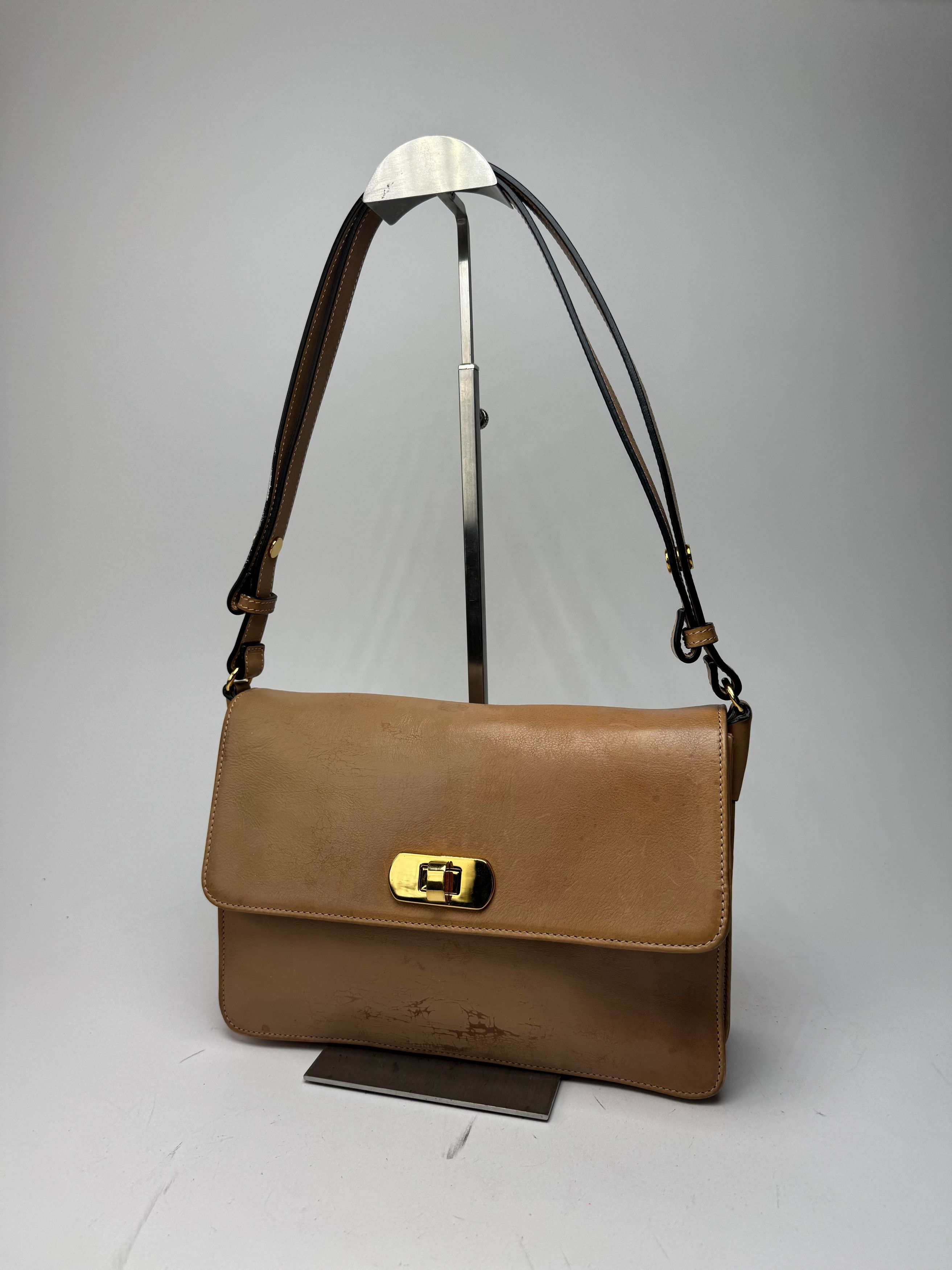Marni Vintage 2Way Leather Bag Camel Size ONE SIZE - 8 Thumbnail
